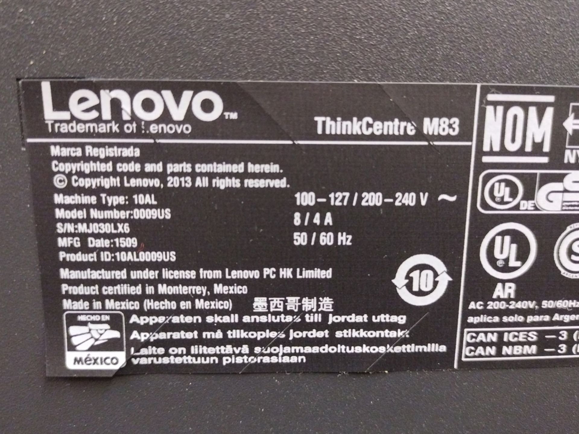 Lenovo M Series ThinkCentre i5 PC w/ Monitor and Keyboard - Image 2 of 2