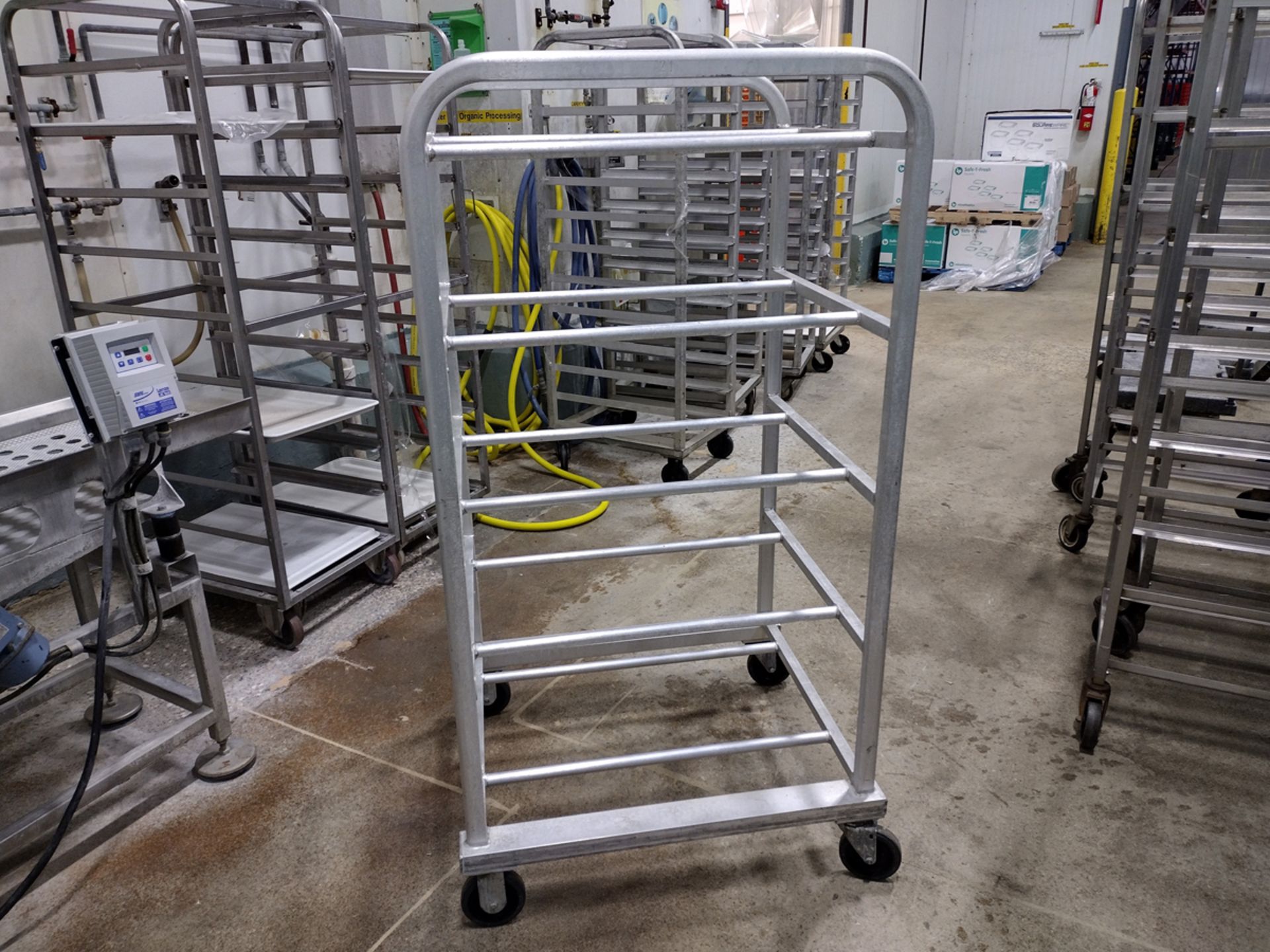 5-Tier Aluminum Rolling Bin Rack