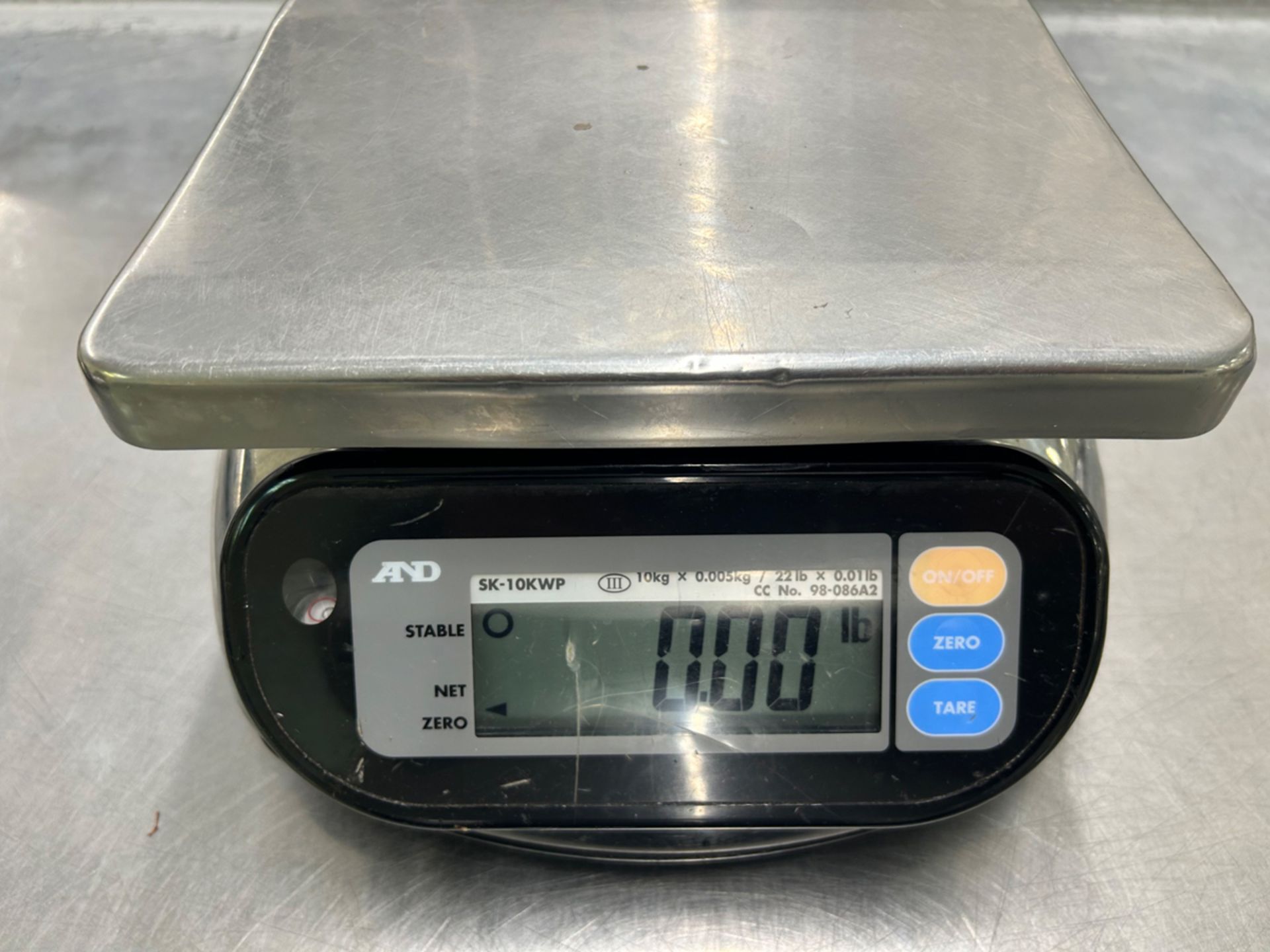 {Each} A&D Weighing A&D SK-20KWP Digital Stainless Steel Washdown Scale - Image 4 of 4