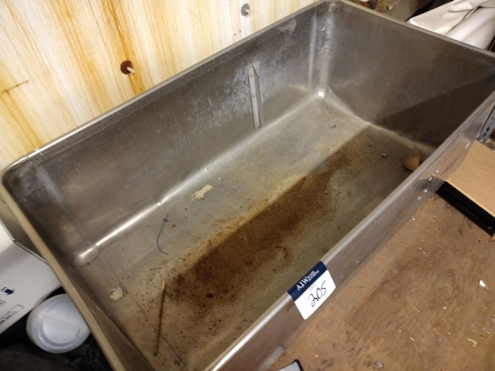 Stainless Steel Rolling Bin with Drain - Image 2 of 2