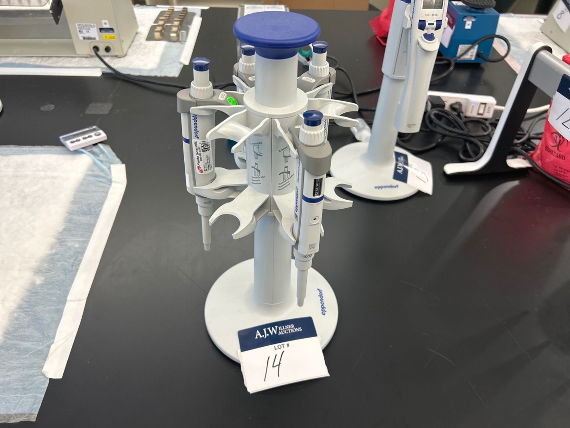 {each} Eppendorf Pipettes with Rotating Holding Stand
