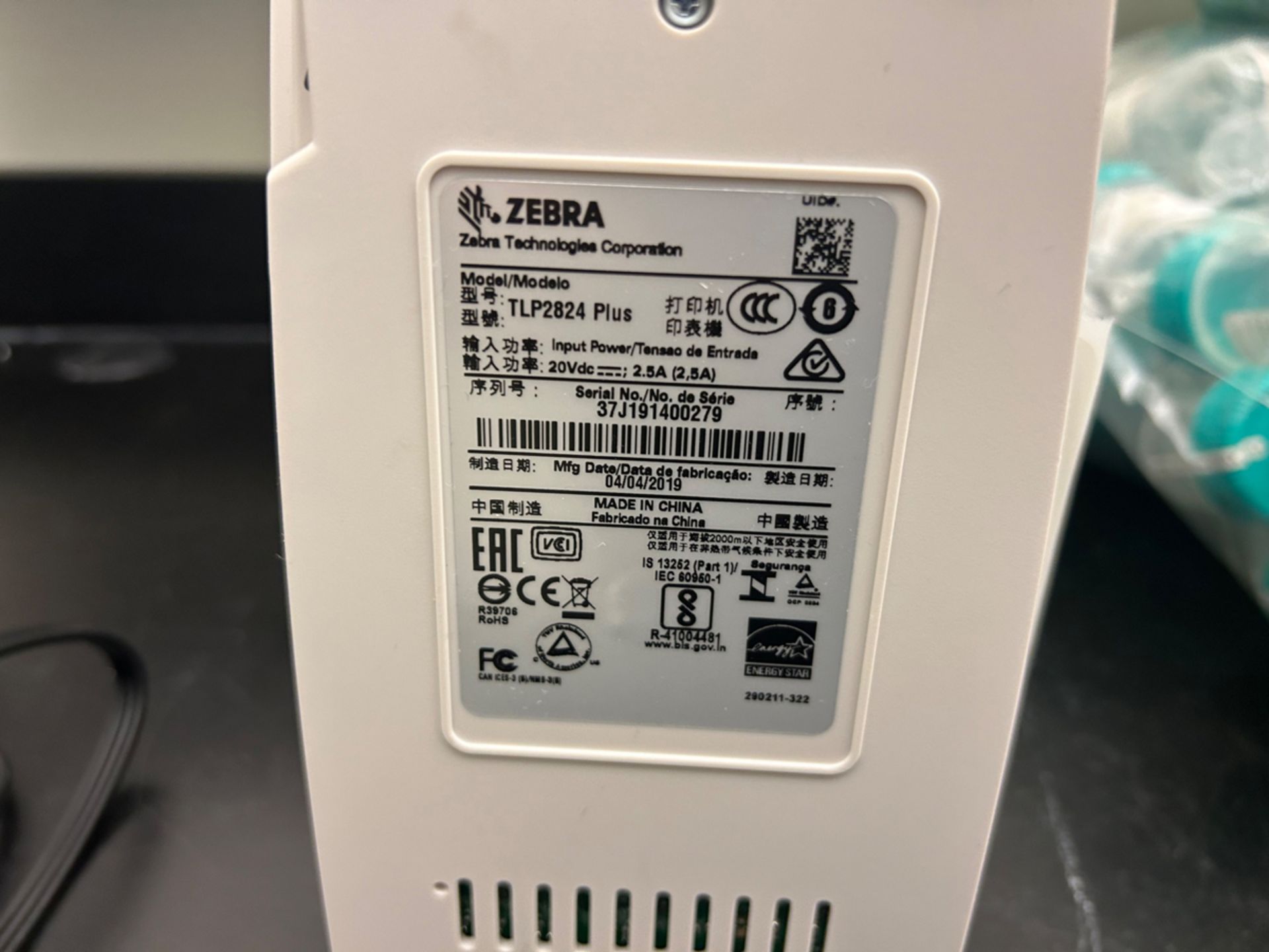 Zebra TLP2824 Plus Thermal Label Printer - Image 4 of 4