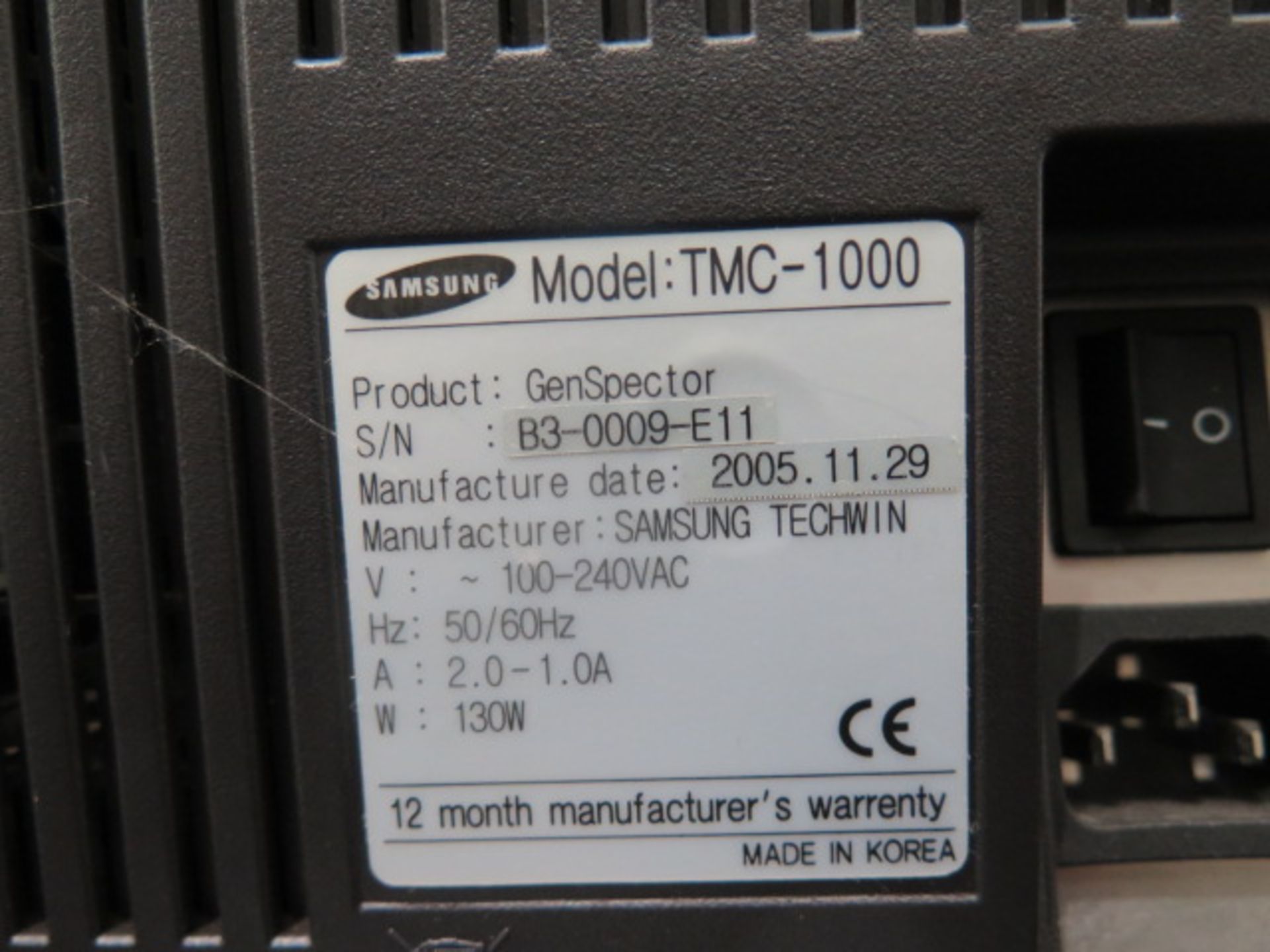 2005 Samsung “GenSpector” mdl. TMC-1000 Real-Time Chip-Based PRC System s/n B3-0009-E11 SOLD AS IS - Image 7 of 7