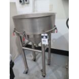 24" Stainless Steel Seive w/ Rolling Base (SOLD AS-IS - NO WARRANTY)