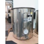 Boiler Maker Engineering 25 Gallon Stainless Steel Tank w/ Sight Level Tube, Thermometer, SOLD AS IS