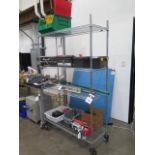 Rolling Wire Frame Shelf (SOLD AS-IS - NO WARRANTY)