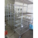 Rolling Wire Frame Shelves (4) (SOLD AS-IS - NO WARRANTY)
