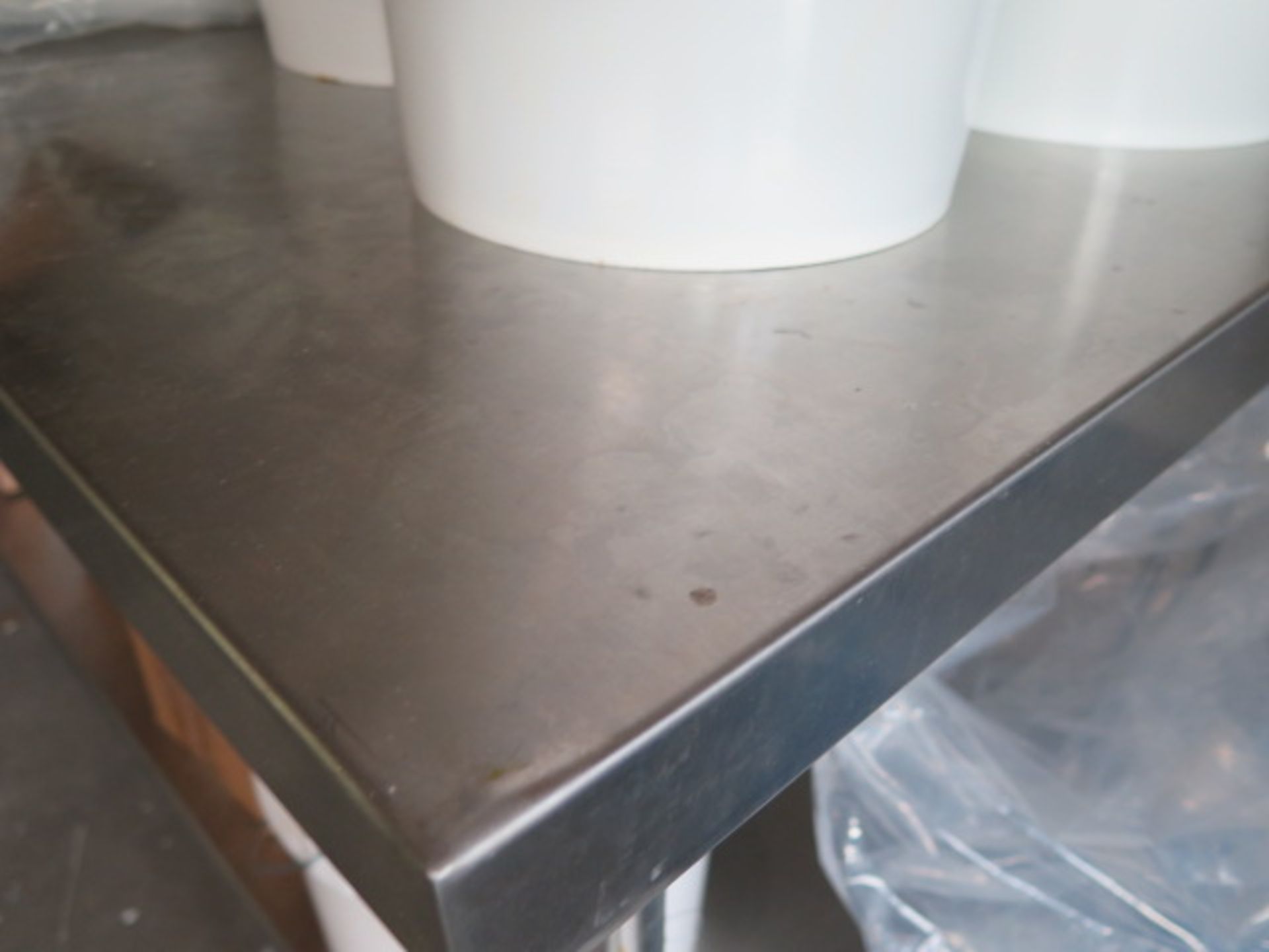 30" x 72" Stainless Steel Table w/ Back-Splash (SOLD AS-IS - NO WARRANTY) - Image 3 of 4