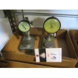 Indicator Stands (2) w/ Dial Drop Indicators (SOLD AS-IS - NO WARRANTY)