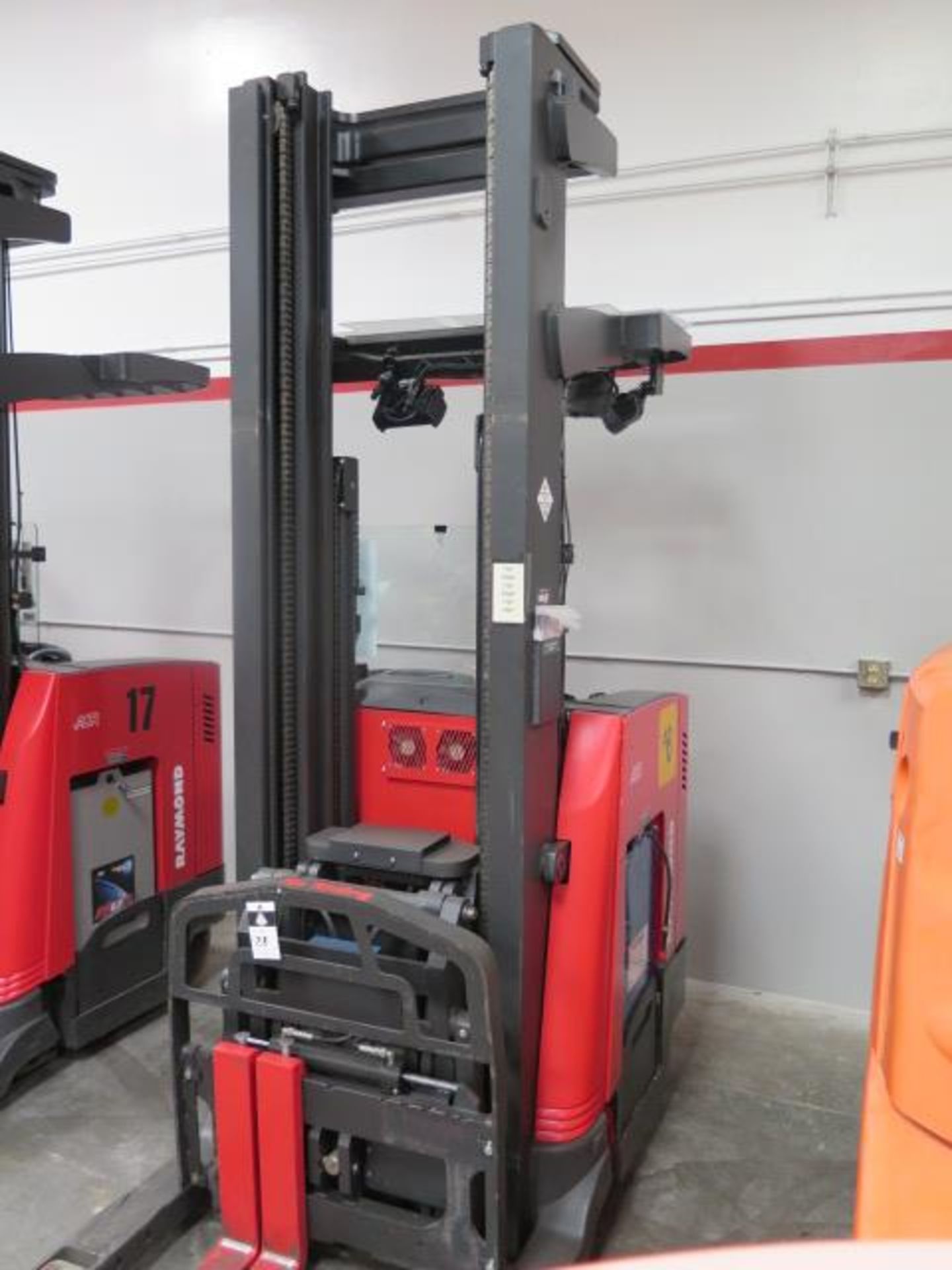 Raymond 740DR32TT 3200 Lb Cap Stand-In Reach Fork Elec Pallet Mover s/n 740-09-AB13787, SOLD AS IS - Image 2 of 15