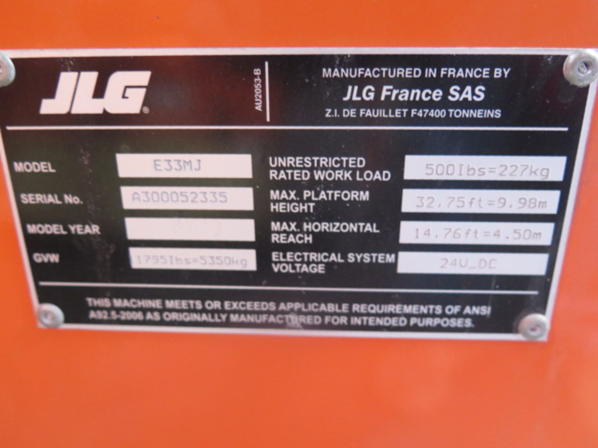 2013 JLG Toucan E33MJ Electric Boom Lift s/n A300052335 w/ 32.75' Max Platform Height, SOLD AS IS - Image 19 of 19