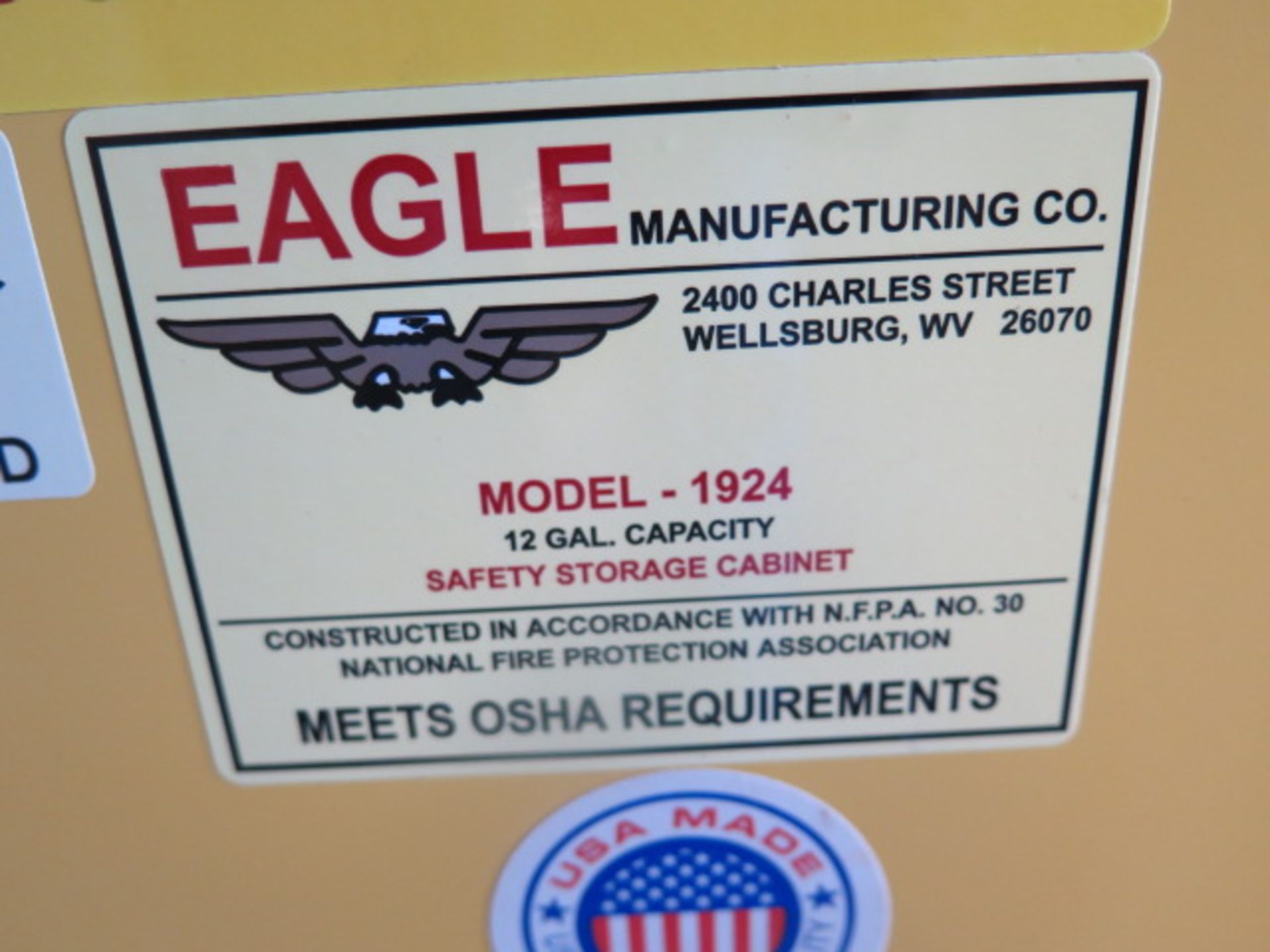 Eagle Flammables Storage Cabinet (SOLD AS-IS - NO WARRANTY) - Image 4 of 4