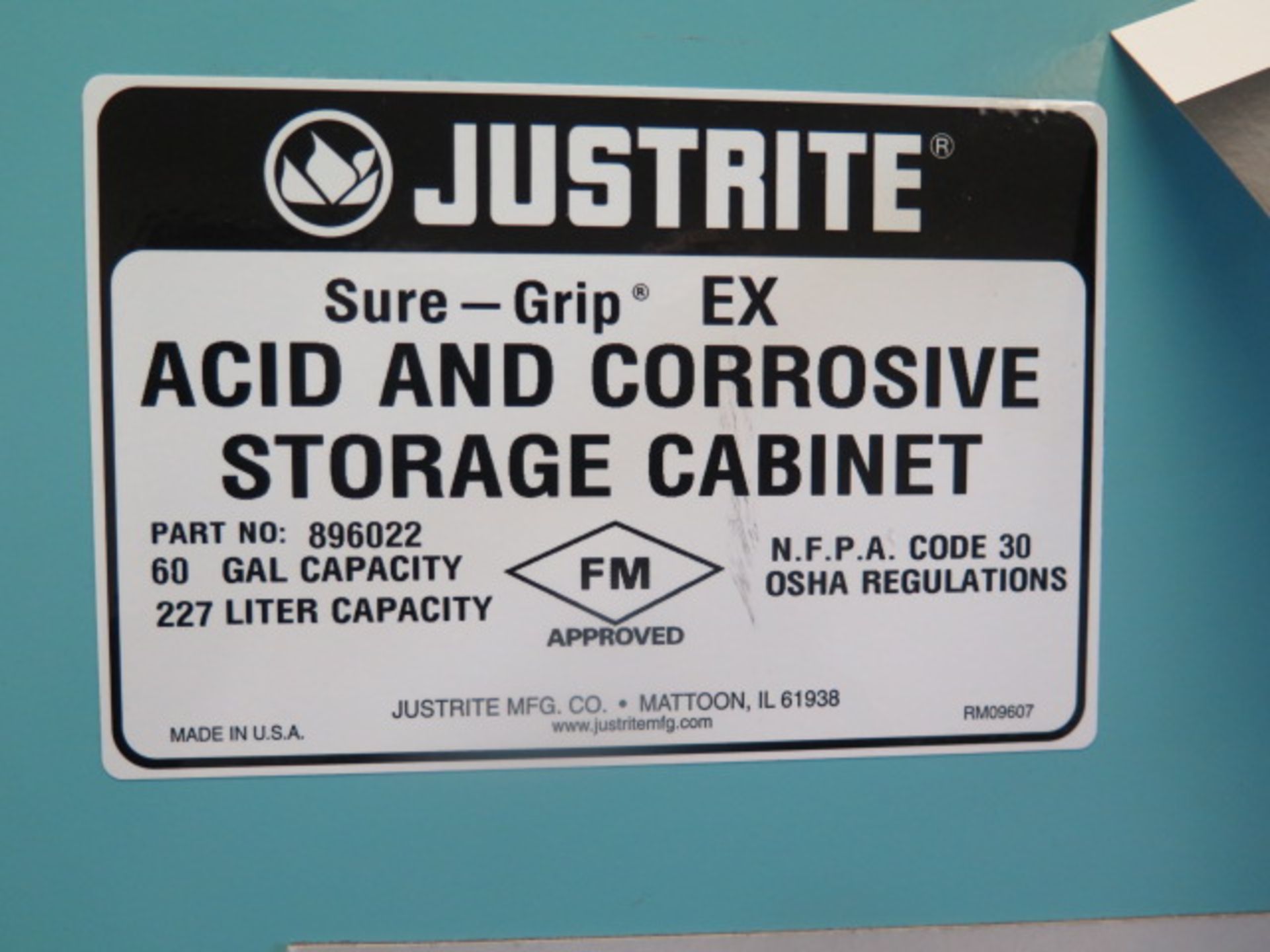 Justrite Acid and Corrosive Storage Cabinet (SOLD AS-IS - NO WARRANTY) - Image 7 of 7