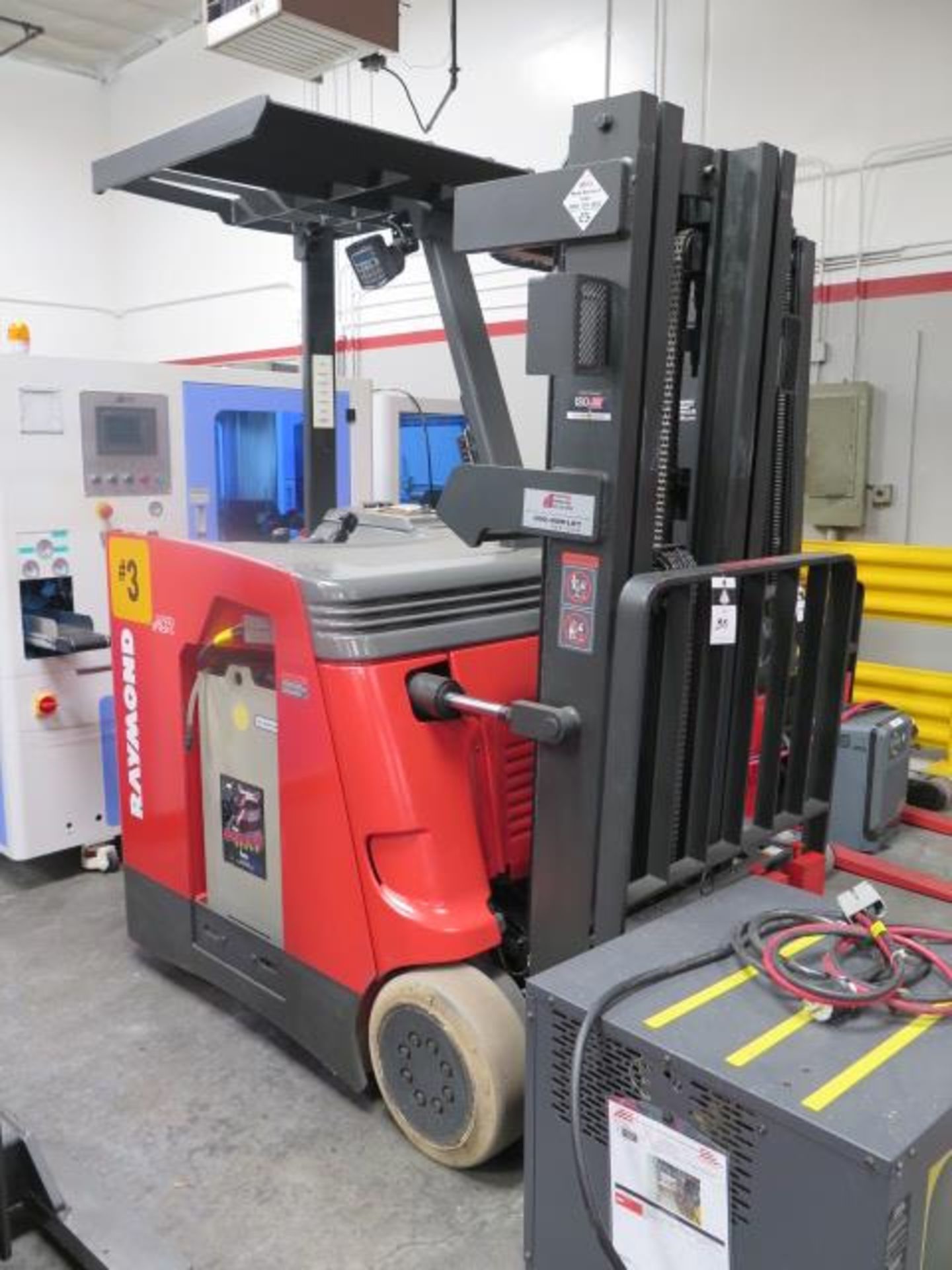 Raymond 410-C35TT 3500 Lb Cap Short Mast Stand-In Electric Pallet Mover s/n 410-08-16059, SOLD AS IS