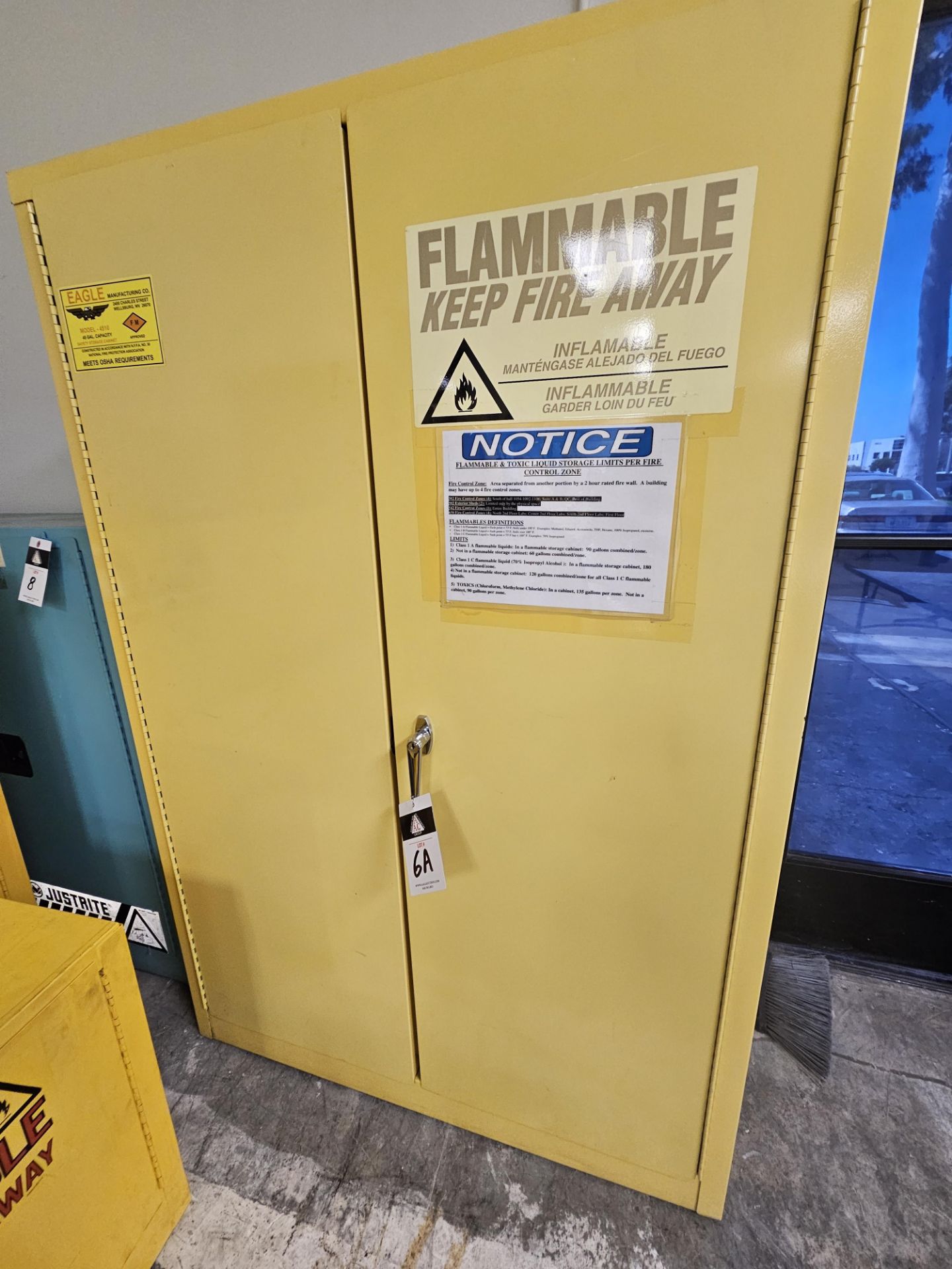 Eagle Flammable Cabinet 45 Gallon Cap. Mod. 4510 (SOLD AS-IS - NO WARRANTY)