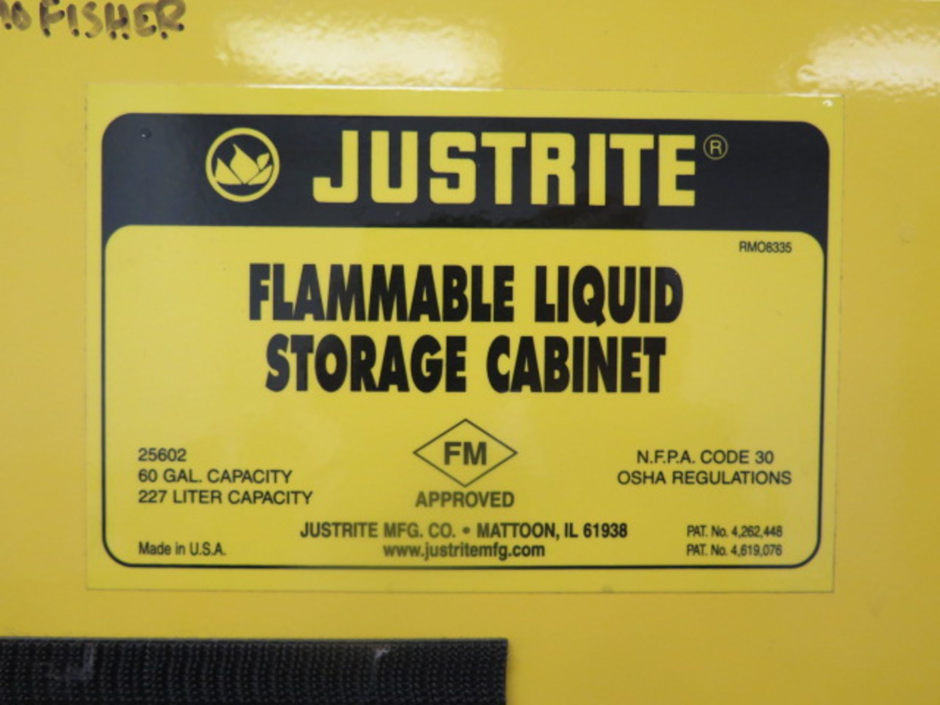 Justrite Flammables Storage Cabinet (SOLD AS-IS - NO WARRANTY) - Image 7 of 7