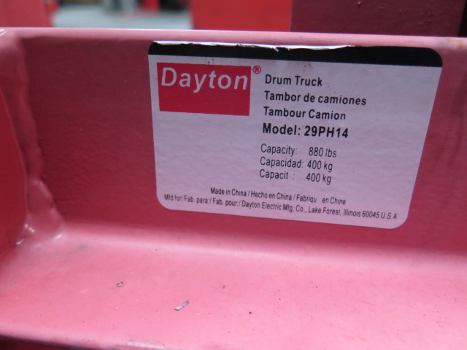 Dayton mdl. 29PH14 880 Lb Cap Hydraulic Drum Truck (SOLD AS-IS - NO WARRANTY) - Image 8 of 8