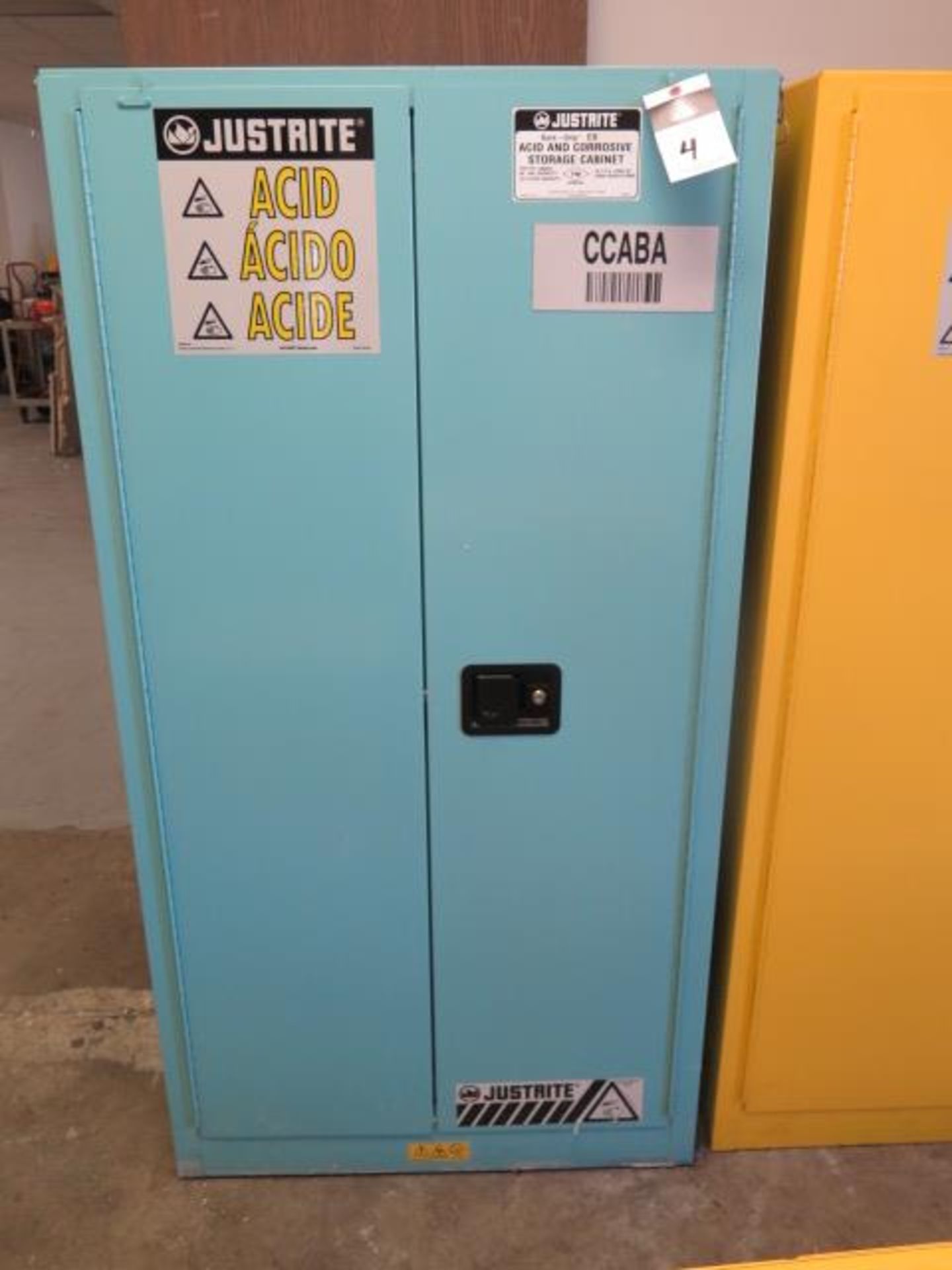 Justrite Acid and Corrosive Storage Cabinet (SOLD AS-IS - NO WARRANTY)
