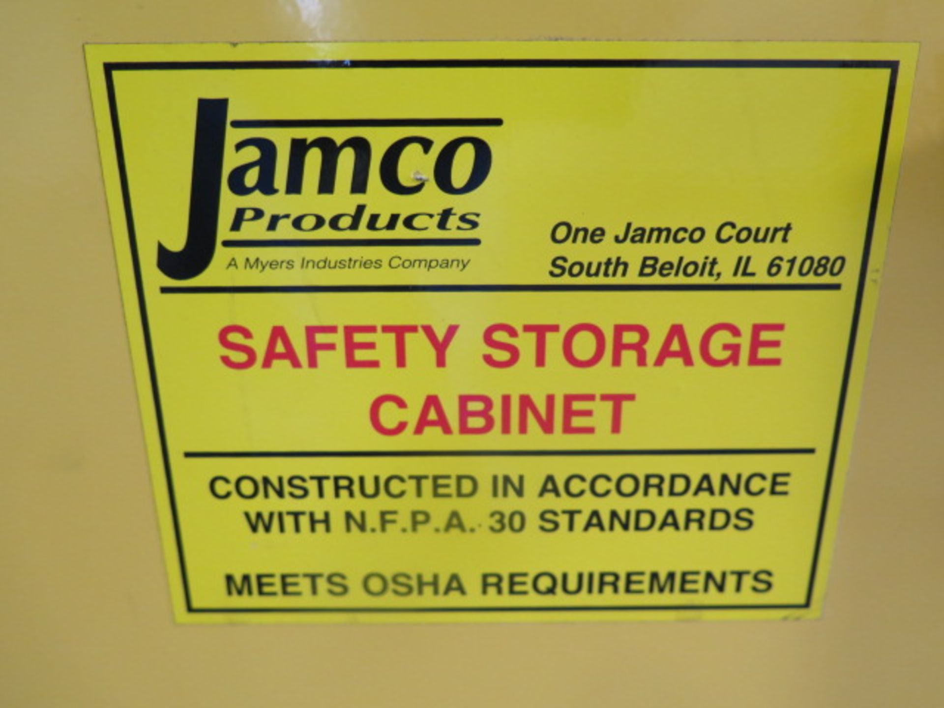 Jamco Flammables Storage Cabinet (SOLD AS-IS - NO WARRANTY) - Image 5 of 5