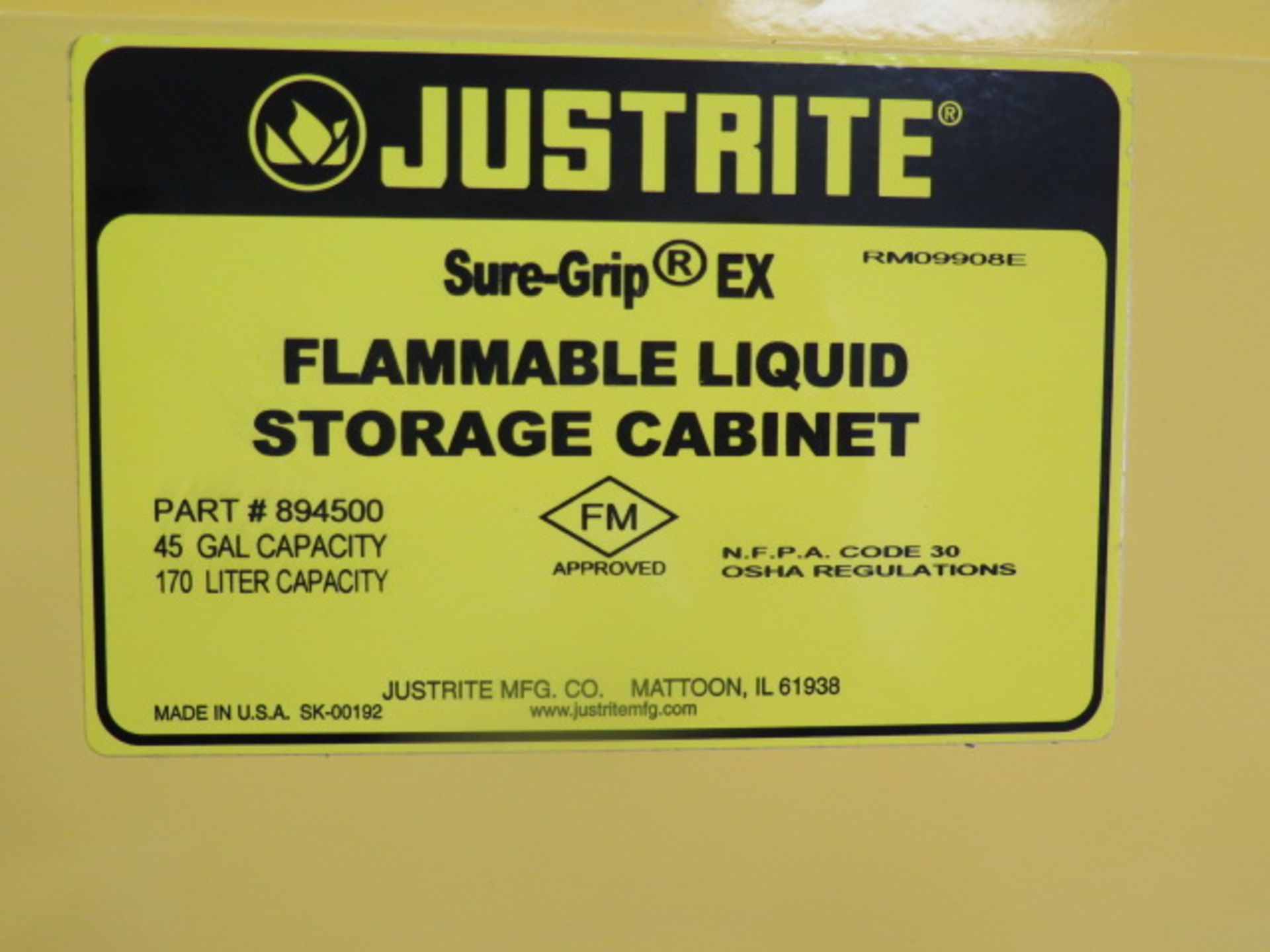 Justrite Flammables Storage Cabinet (SOLD AS-IS - NO WARRANTY) - Image 6 of 6