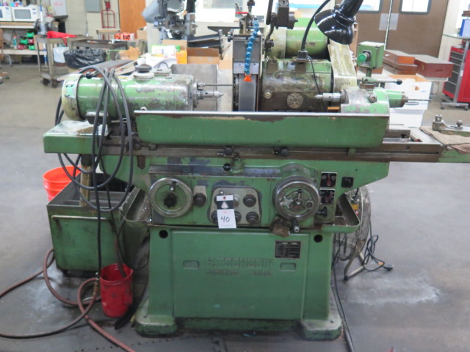 H. Tschudin HTG-400 Cylindrical Grinder s/n 711485 w/ Motorized Work Head, Tailstock, SOLD AS IS