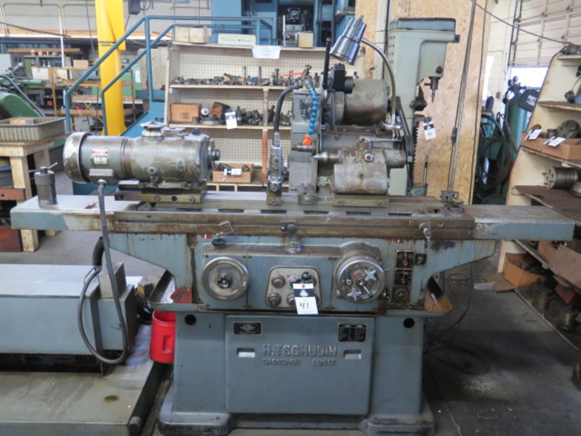 H. Tschudin HTG-600 Cylindrical Grinder s/n 64171 w/ Motorized Work Head, Tailstock, SOLD AS IS