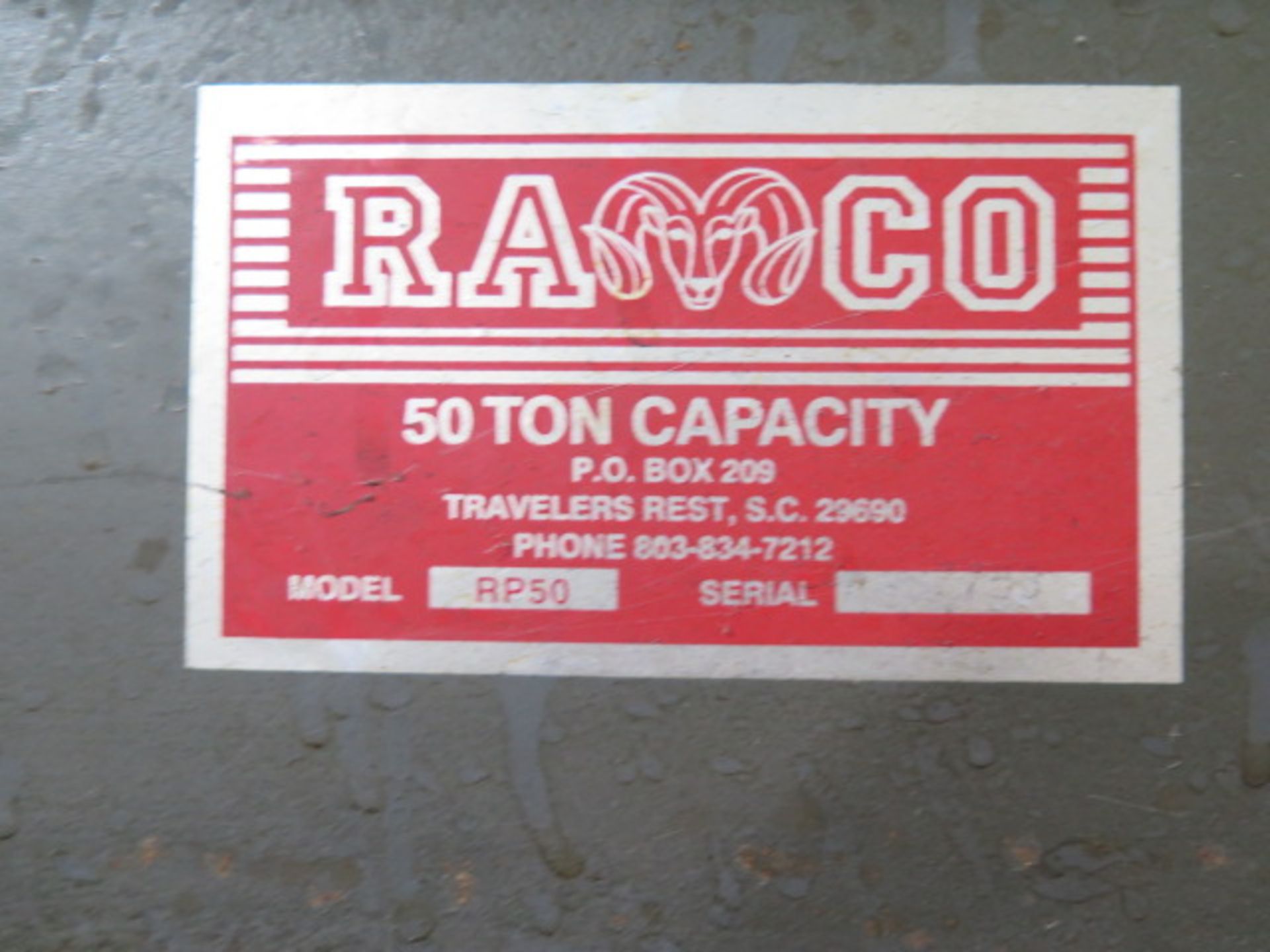 Ramco RP50 50 Ton Hydraulic H-Frame Press (SOLD AS-IS - NO WARRANTY)