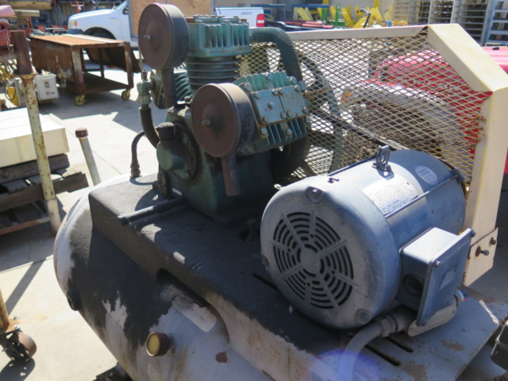 10Hp Horizontal Air Compressor w/ 3-Stage Pump, 80 Gallon Tank (SOLD AS-IS - NO WARRANTY) - Image 2 of 5