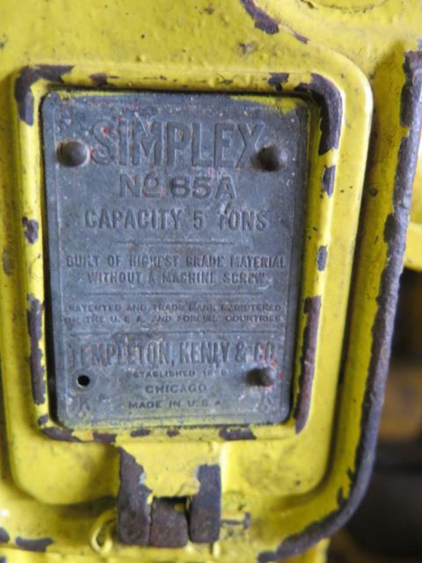 Simplex 84A and 85A Machine Jacks (2) (SOLD AS-IS - NO WARRANTY) - Image 3 of 5