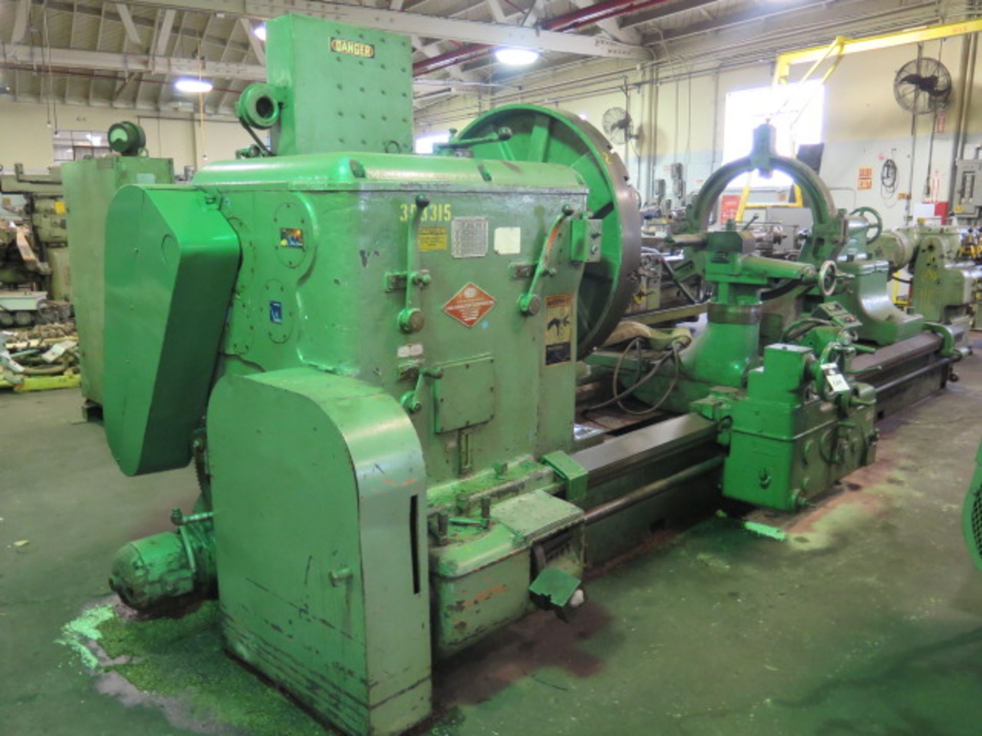 Niles A54P 62” x 140” Lathe s/n 23579 w/ 3.94-232 RPM, Inch Threading, Steady Rest, SOLD AS IS