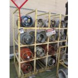 Propane Tanks (14) w/ Rack (SOLD AS-IS - NO WARRANTY)