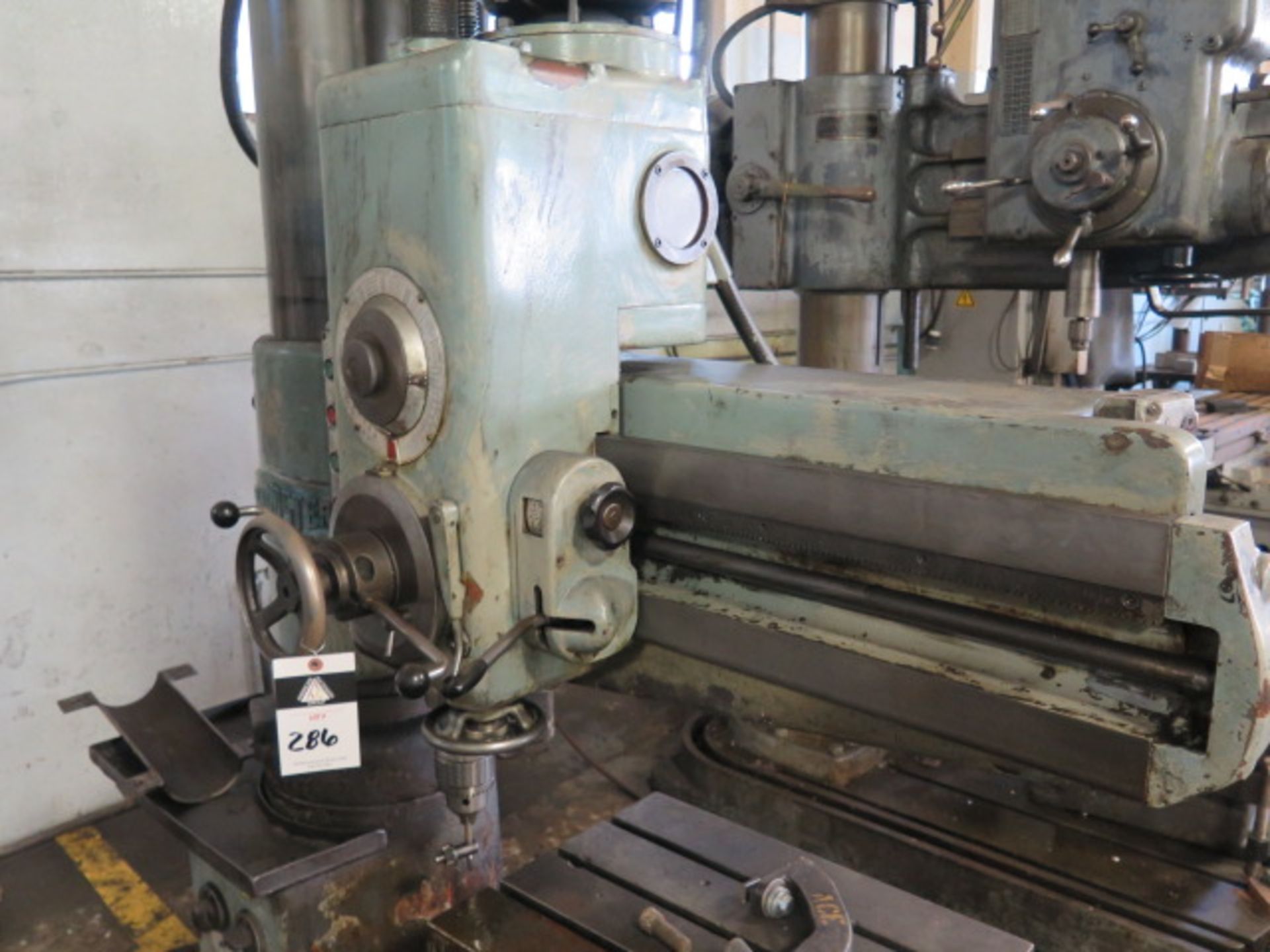 Speedmaster 9” Column x 24” Radial Arm Drill w/ 61-2100 RPM, Power Column and Feeds, SOLD AS IS - Image 3 of 8