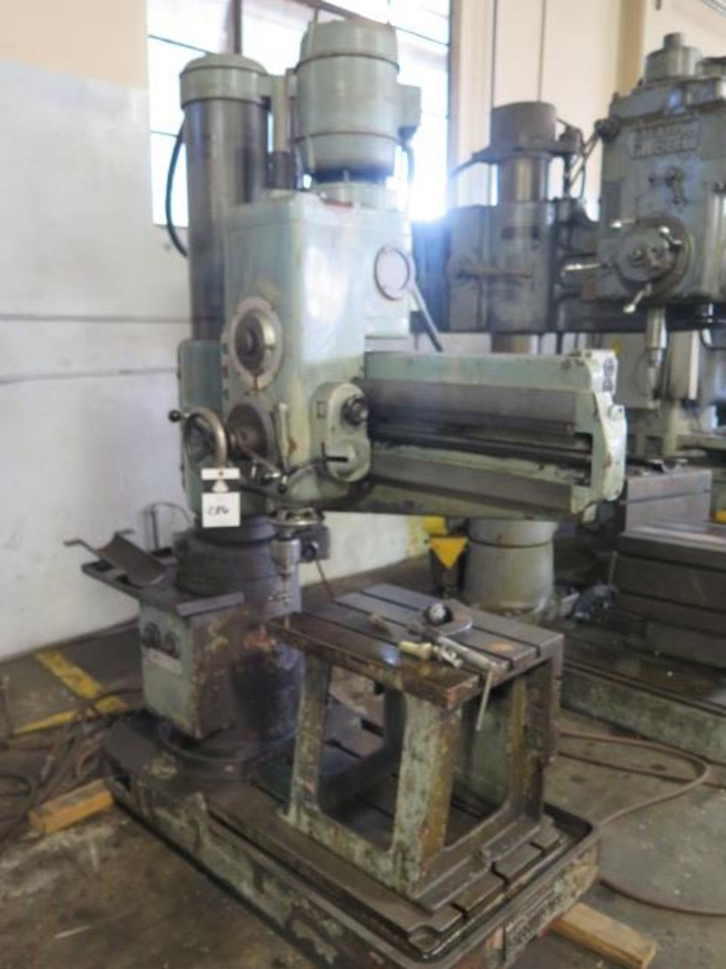 Speedmaster 9” Column x 24” Radial Arm Drill w/ 61-2100 RPM, Power Column and Feeds, SOLD AS IS