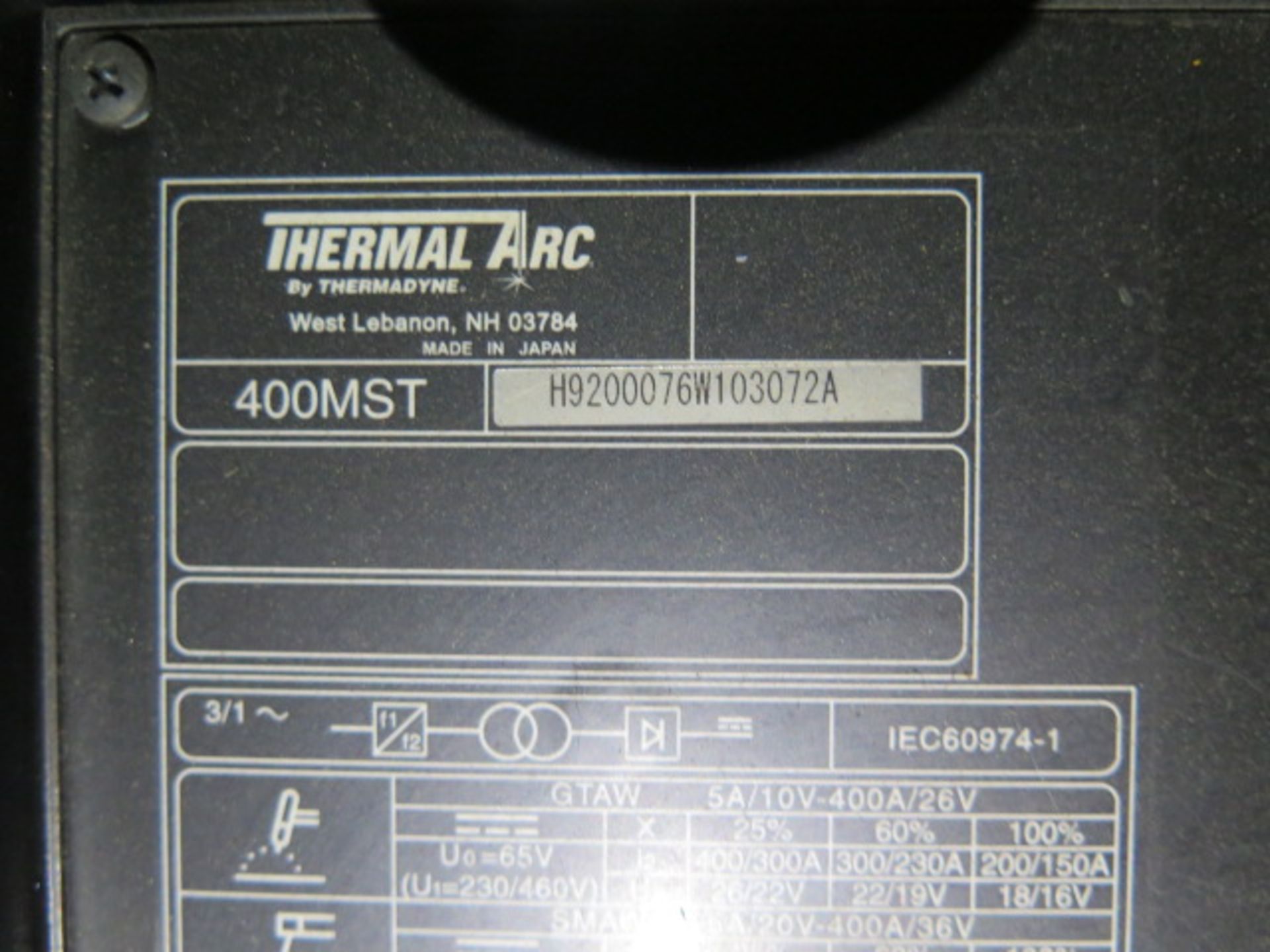 Thermal Arc 400MST Arc Welding Power Source w/ VA2000 Wire Feed (SOLD AS-IS - NO WARRANTY) - Image 8 of 8