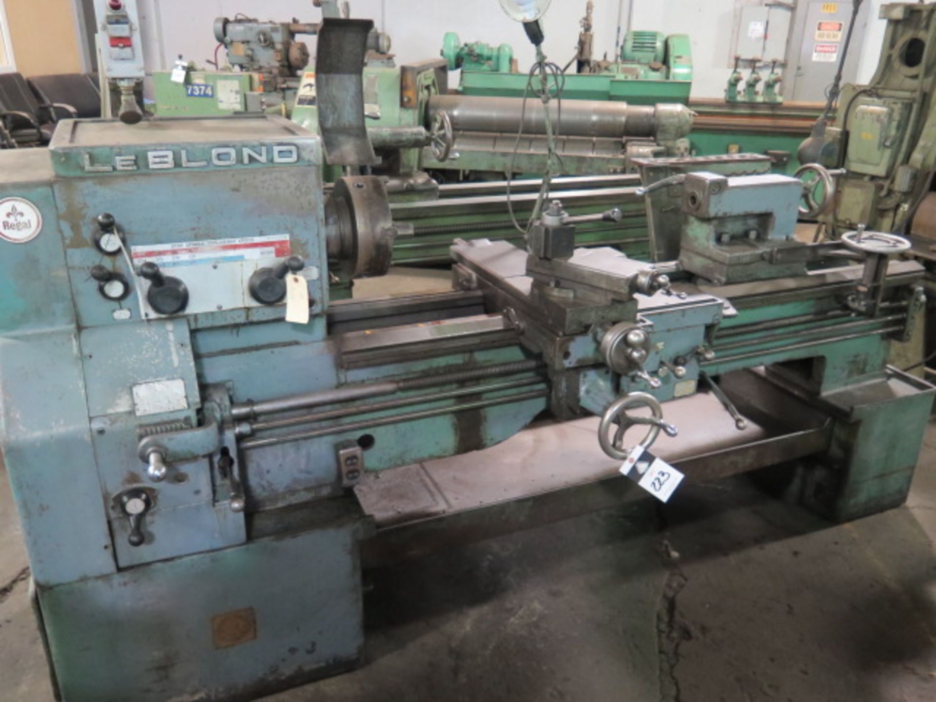 LeBlond Regal 19” x 58” Geared Head Lathe w/ 40-1600 RPM, Inch Threading, Tailstock, SOLD AS IS