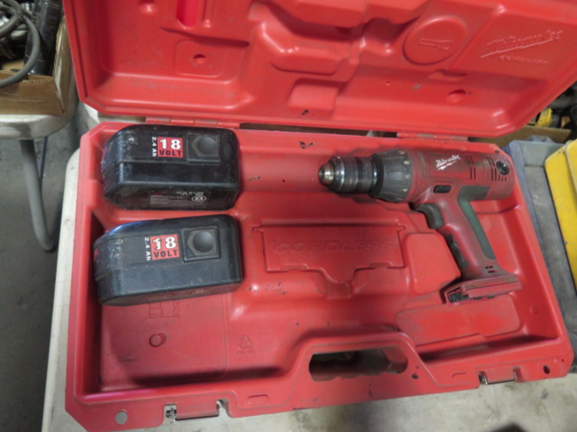 Milwaukee 18-Volt Cordless Drills (2) and (1) Charger (SOLD AS -IS - NO WARANTY) - Image 2 of 5