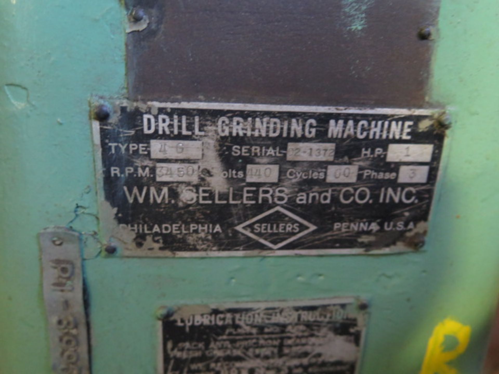 Sellers Type 4G Large Diameter Drill Sharpener (SOLD AS-IS - NO WARRANTY) - Image 5 of 5