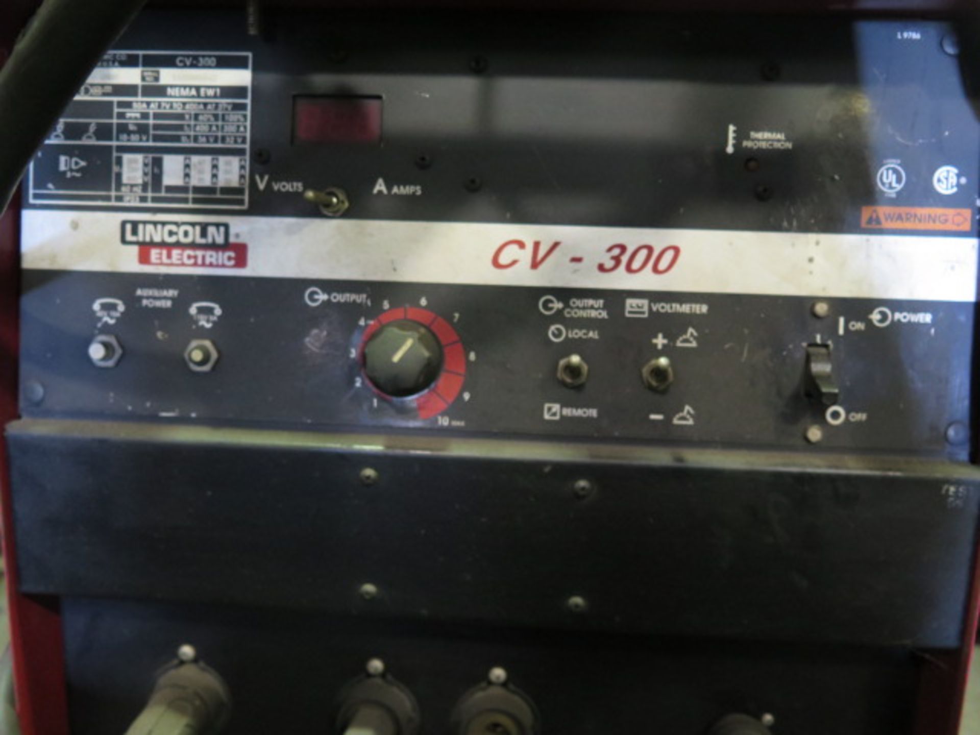 Lincoln CV-300 Arc Welding Power Source w/ Lincoln LN-7 Wire Feed (SOLD AS-IS - NO WARRANTY) - Image 3 of 12