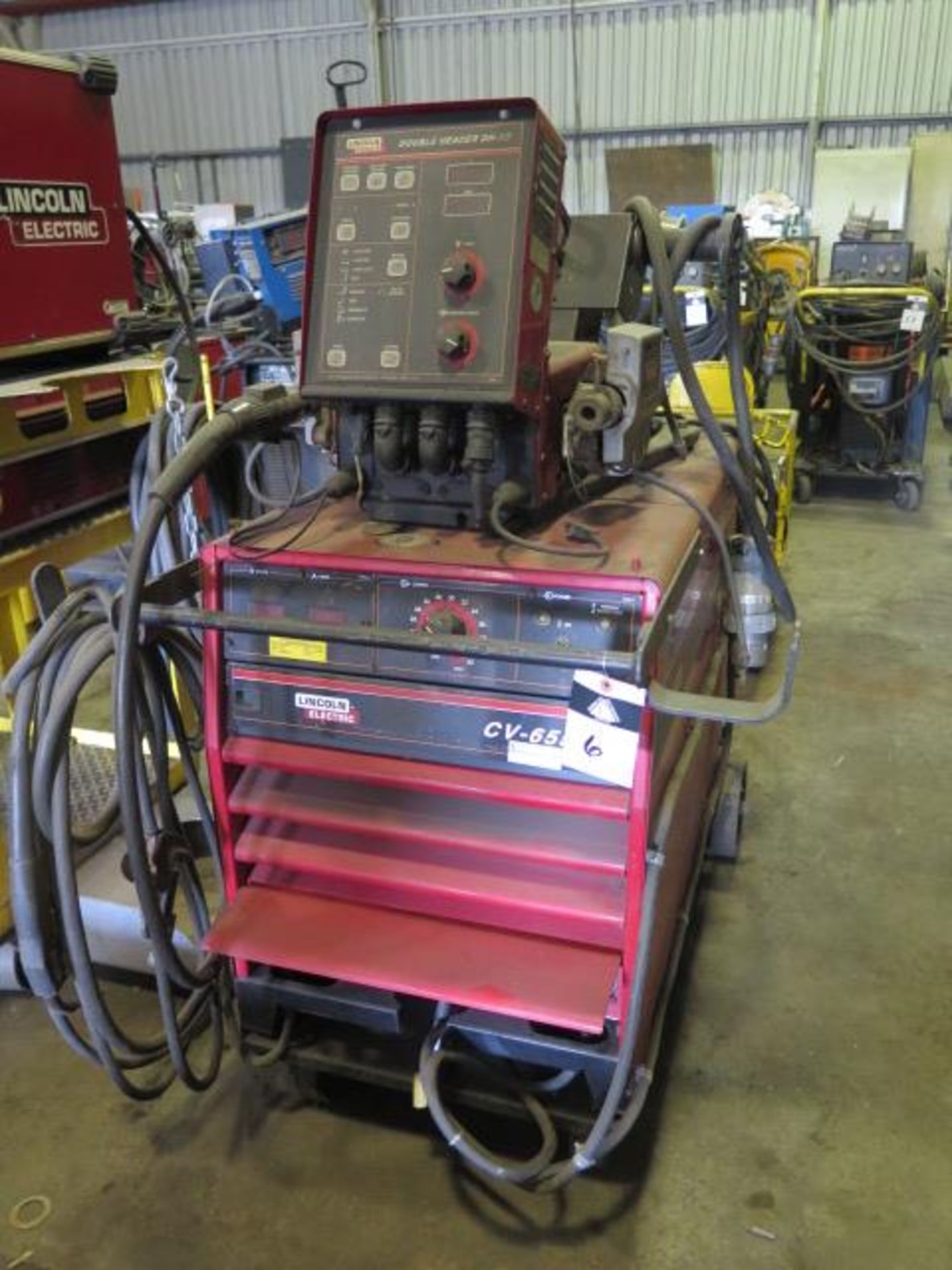 Lincoln CV-655 Arc Welding Power Source w/ Lincoln Double Header DH-10 Dual Wire Feed (SOLD AS-