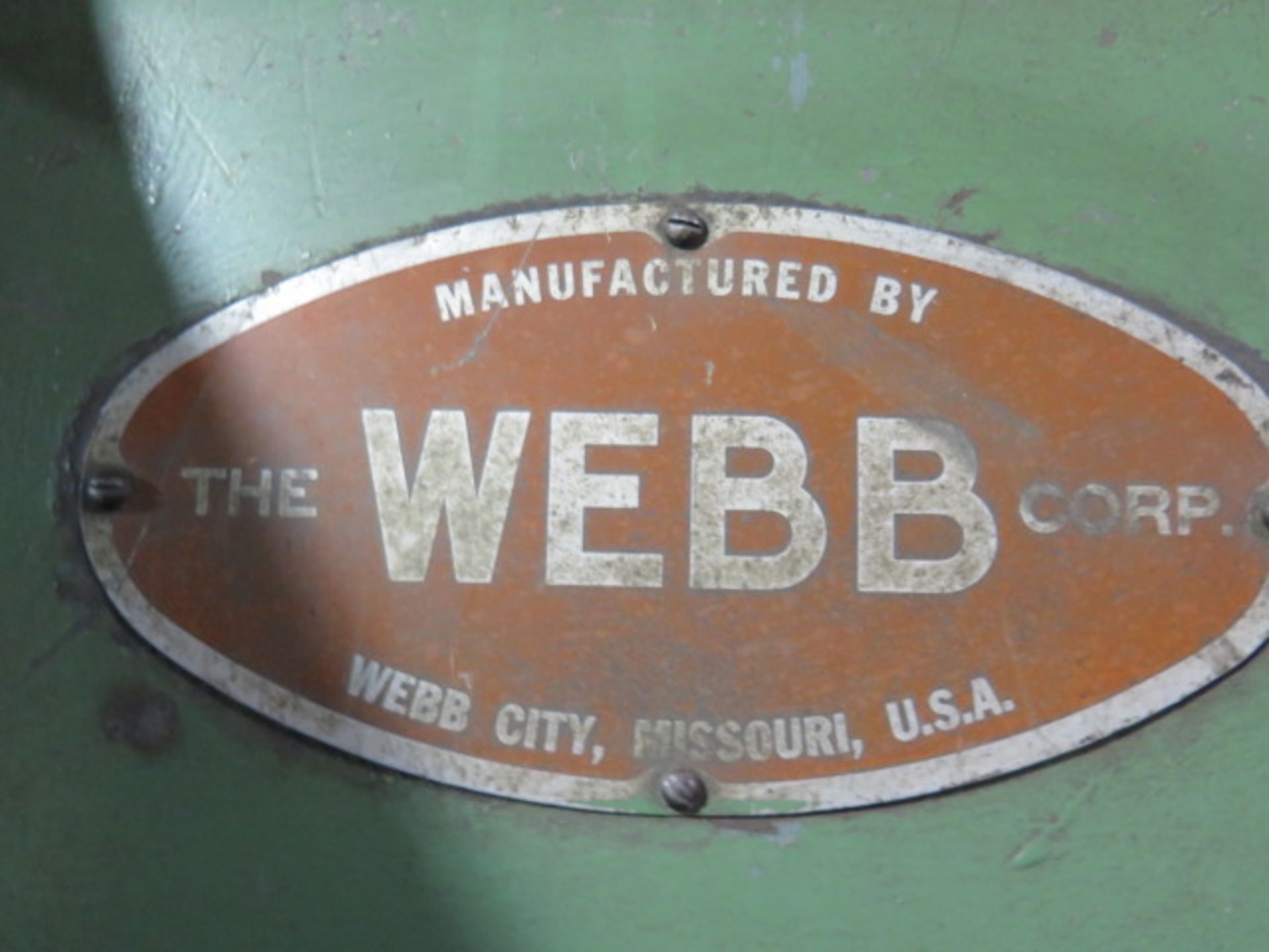 Webb 6L 50” x 5/8” Cap Power Plate Roll s/n 55181 w/ 9” Rolls (SOLD AS-IS - NO WARRANTY) - Image 7 of 10