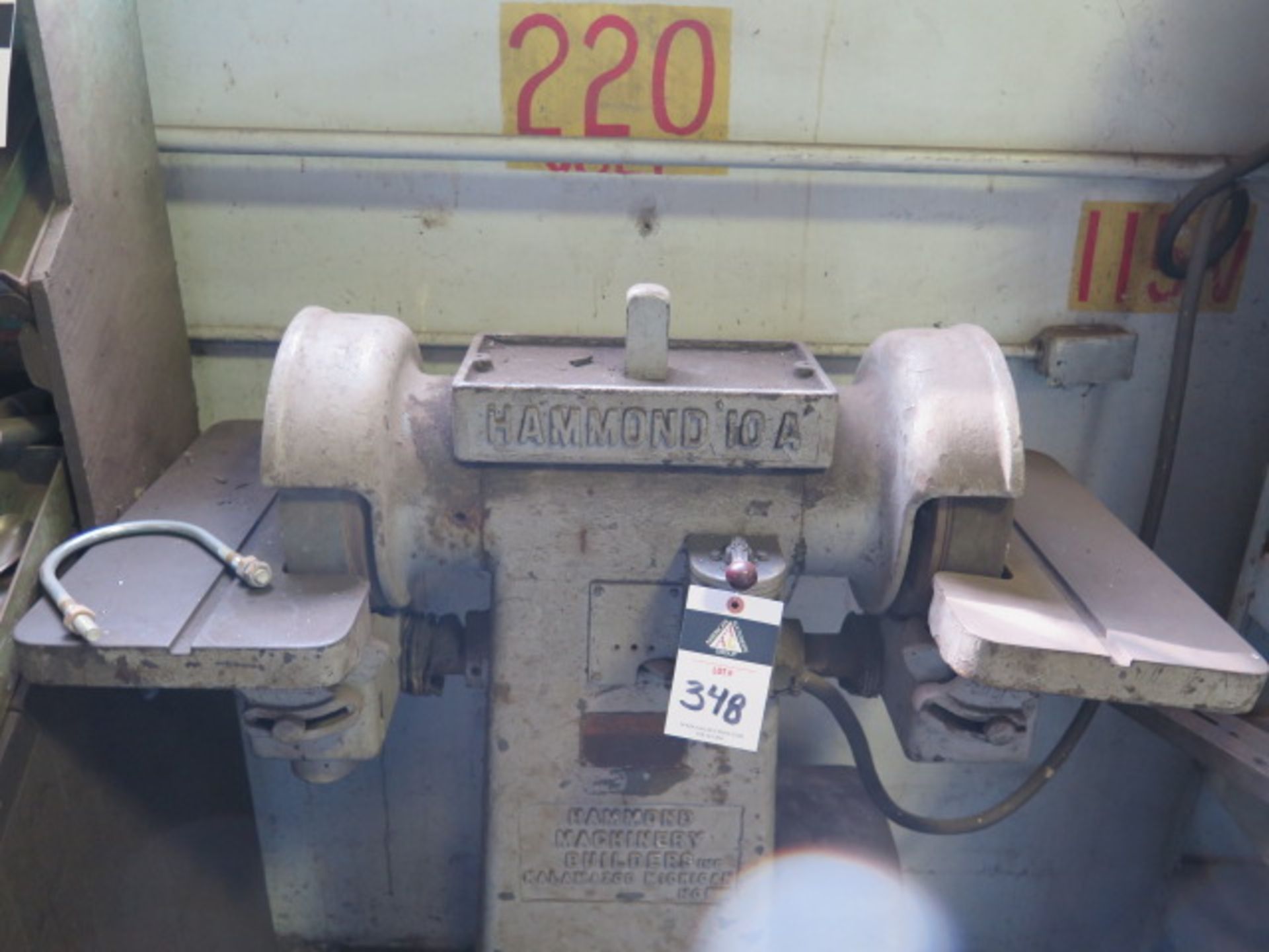 Hammond 10A Pedestal Tool Grinder (SOLD AS-IS - NO WARRANTY) - Image 2 of 5