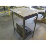 22 1/2" x 27" Steel Surface Plate w/ Stand and 11" x 18" x 13" Angle Plate (SOLD AS-IS - NO