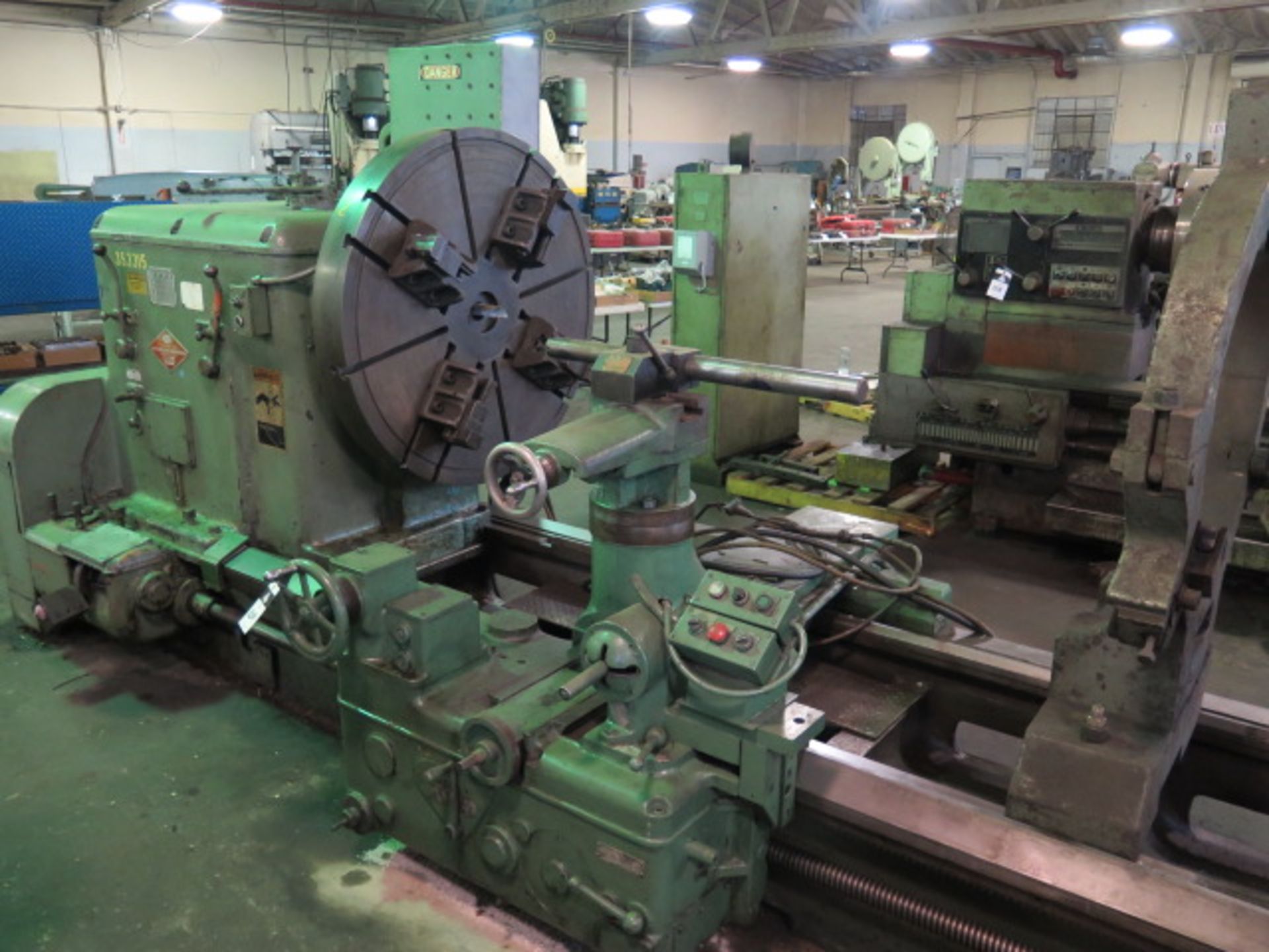 Niles A54P 62” x 140” Lathe s/n 23579 w/ 3.94-232 RPM, Inch Threading, Steady Rest, SOLD AS IS - Image 3 of 20
