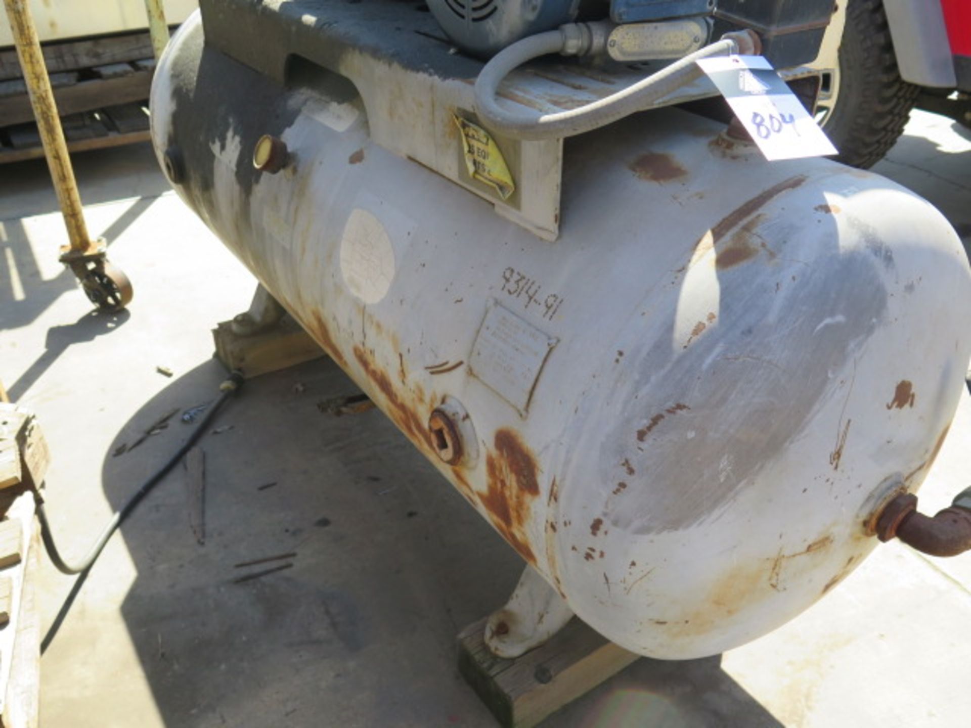 10Hp Horizontal Air Compressor w/ 3-Stage Pump, 80 Gallon Tank (SOLD AS-IS - NO WARRANTY) - Image 3 of 5