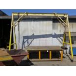 Portable A-Frame Gantry w/ (2) Chain Hoists (SOLD AS-IS - NO WARRANTY)