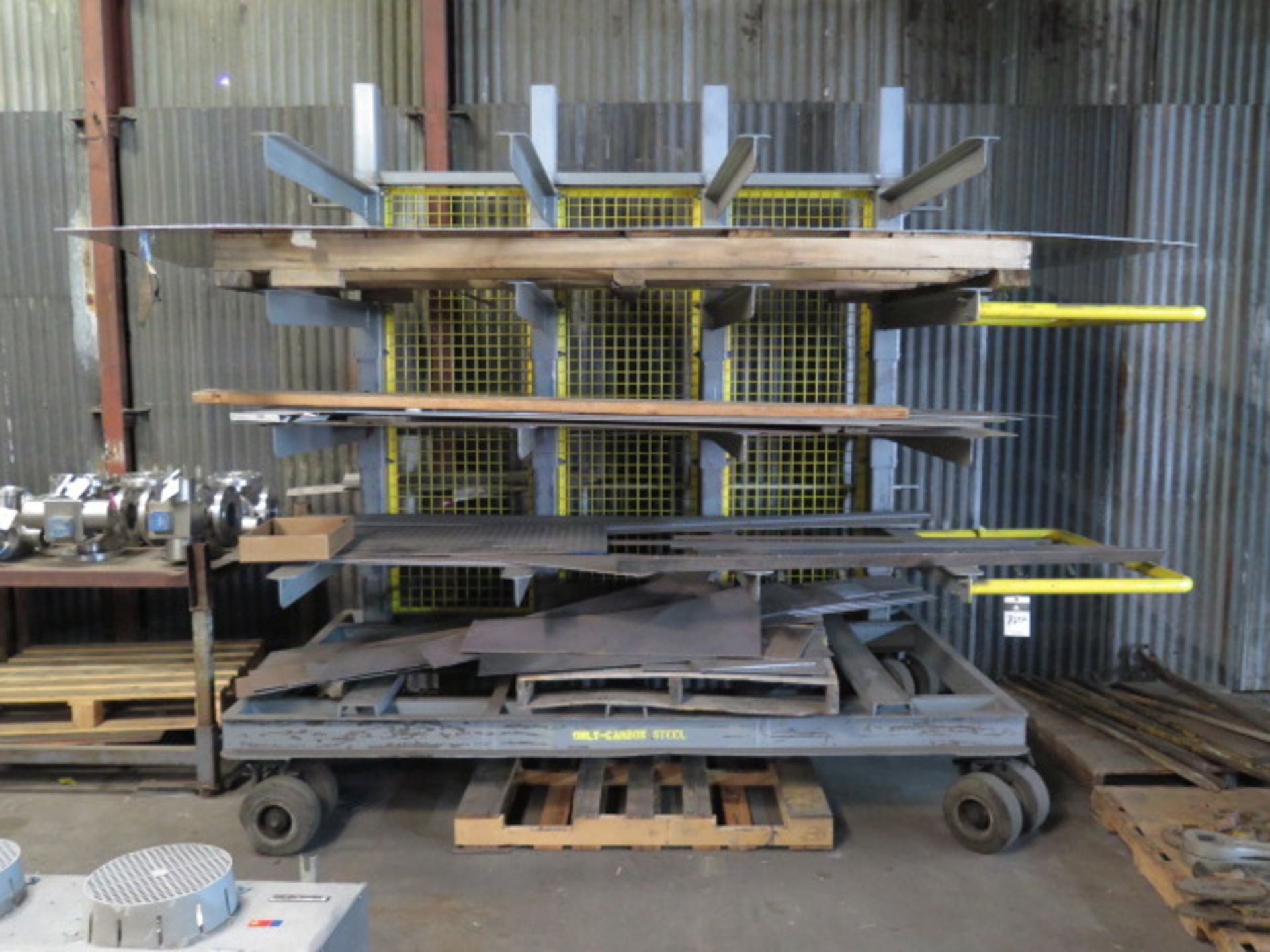 Rolling Material Rack w/ Stock (SOLD AS-IS - NO WARRANTY)
