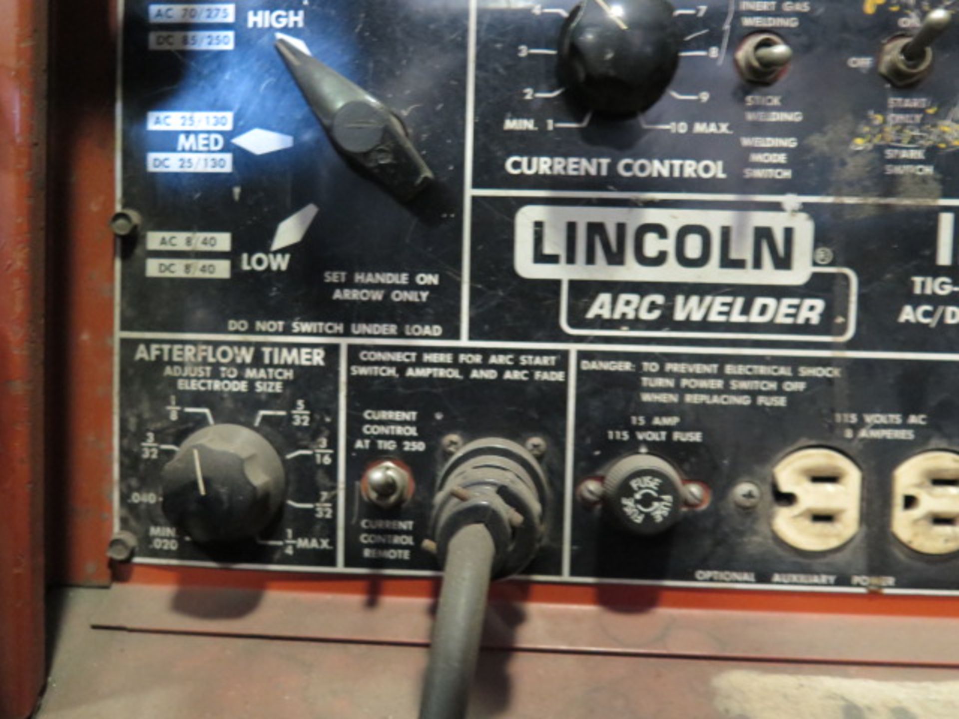 Lincoln Idealarc TIG 250/250 Arc Welding Power Source w/ Bernard Cooler (SOLD AS-IS - NO WARRANTY) - Image 5 of 10