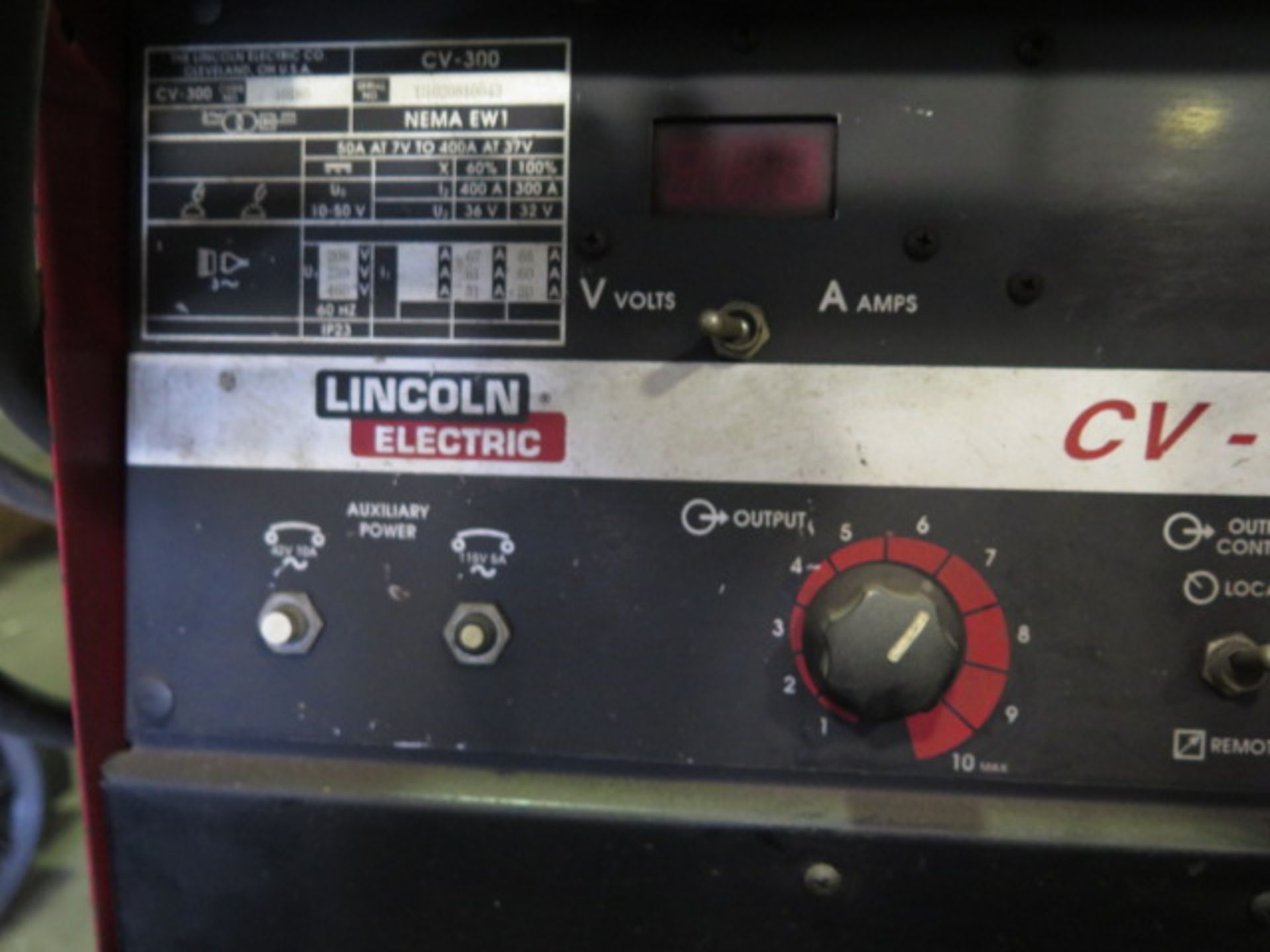 Lincoln CV-300 Arc Welding Power Source w/ Lincoln LN-7 Wire Feed (SOLD AS-IS - NO WARRANTY) - Image 5 of 12