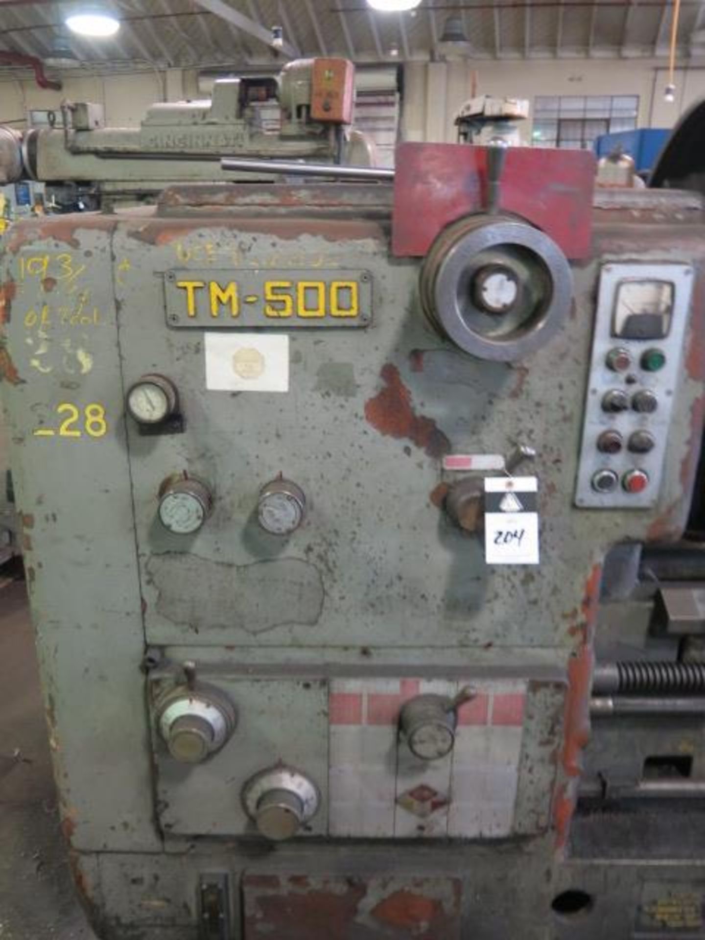 PBR TM-500 Big Bore Gap Lathe w/90-800 RPM, 5 7/8” Spindle Bore, Taper Attach, Inch/mm, SOLD AS IS - Image 5 of 21