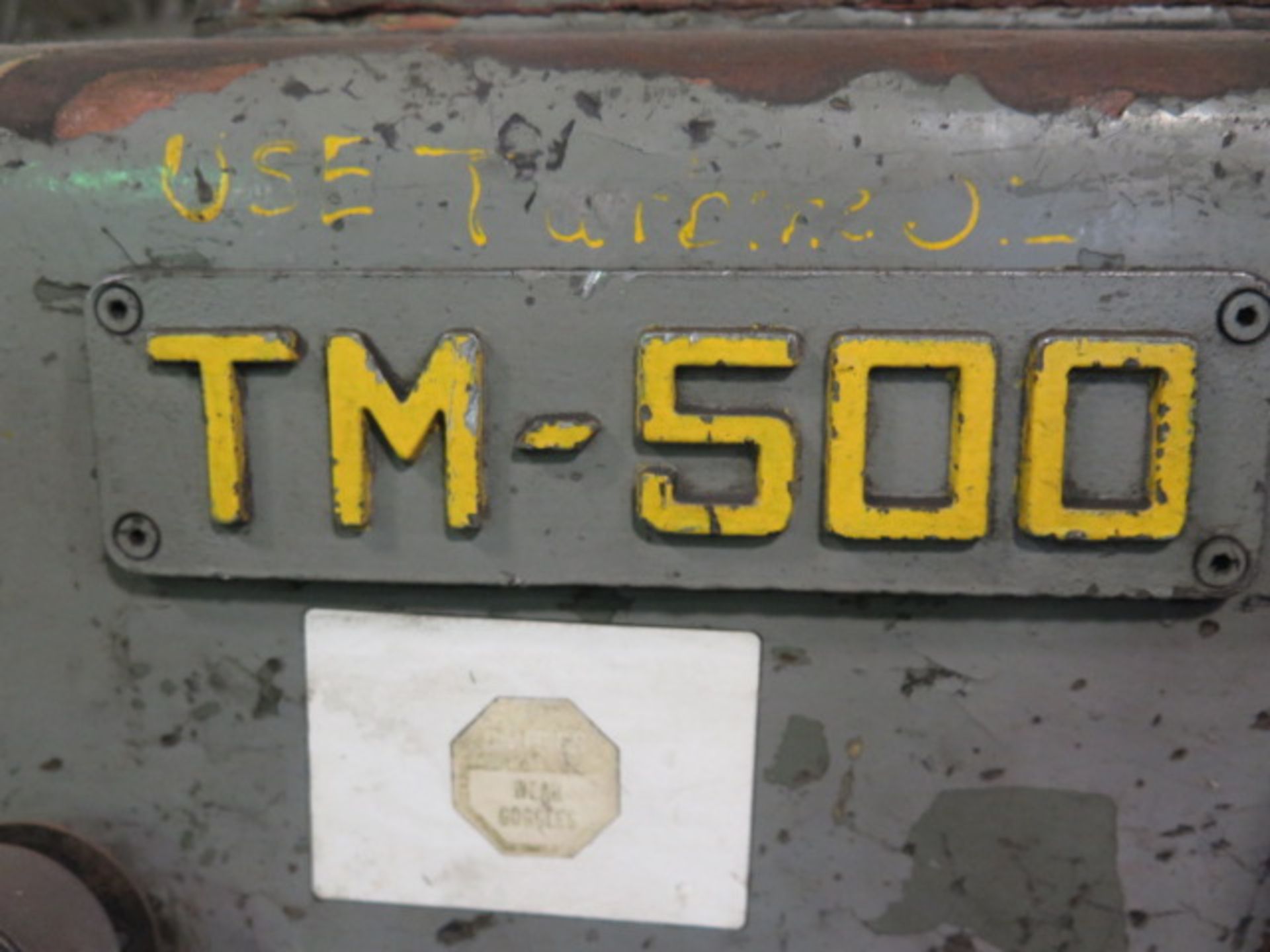 PBR TM-500 Big Bore Gap Lathe w/90-800 RPM, 5 7/8” Spindle Bore, Taper Attach, Inch/mm, SOLD AS IS - Image 6 of 21